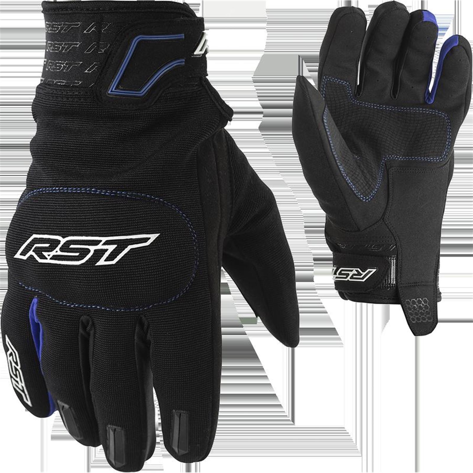 Rst Moto Rider Ce Gloves Black Blue Motorcycle Atv Utv