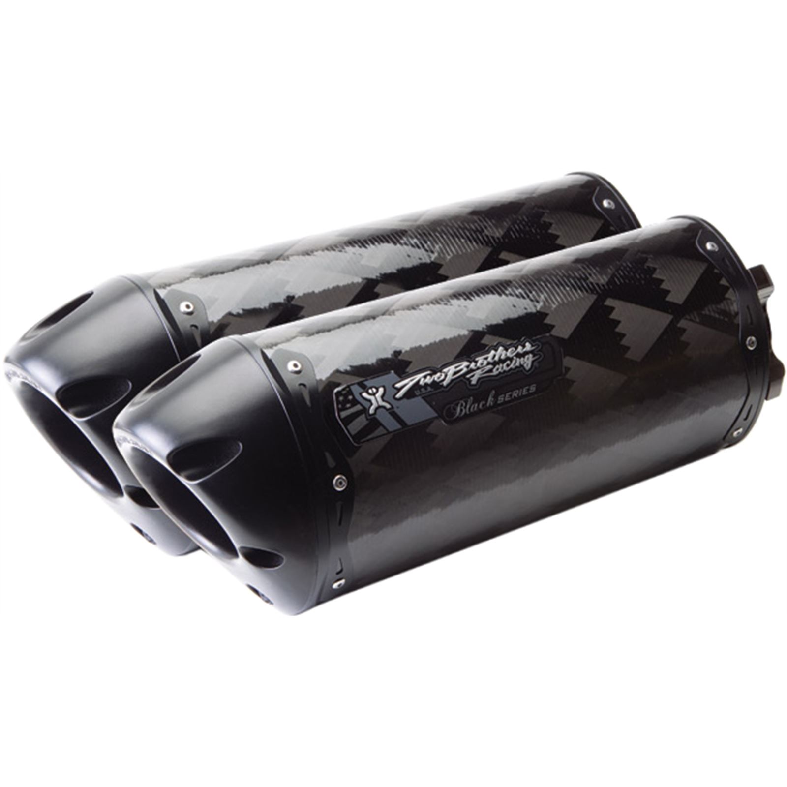 005-3620108V-B Two Brothers Racing Black Series M-2 Titanium Canister Full Exhaust System 