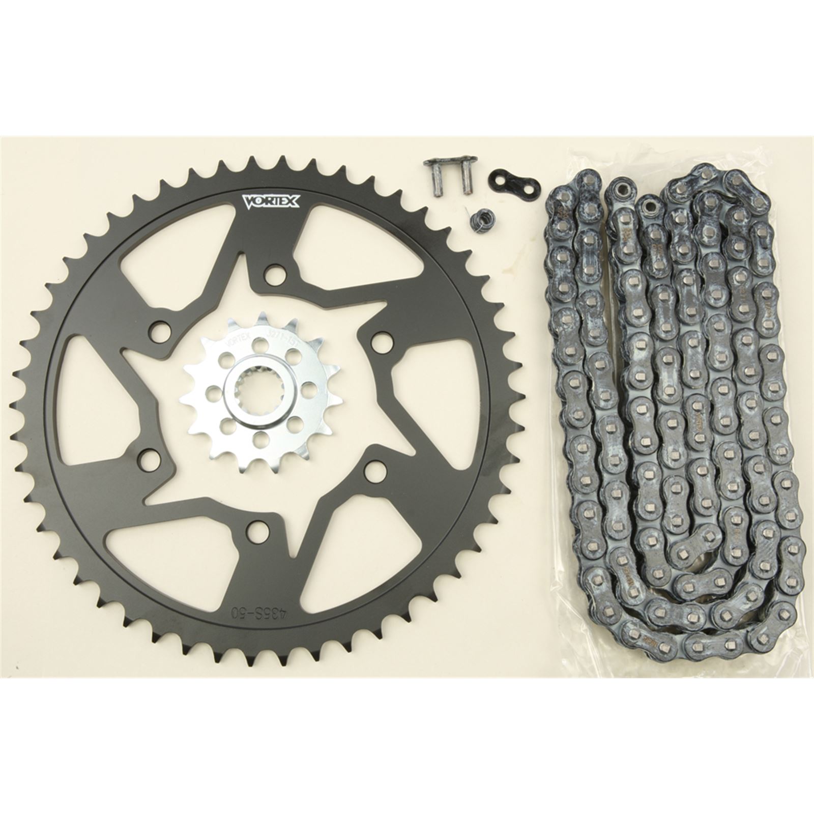 Steel Rear Sprocket Vortex CK4123 Chain & Sprocket Kit For