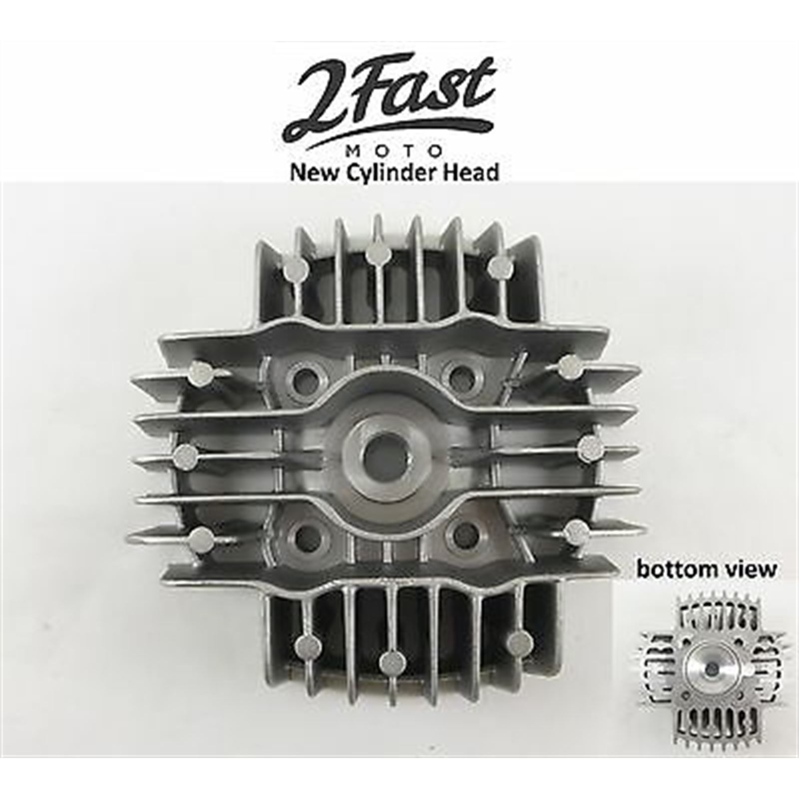 2FastMoto 38mm Cylinder Head 50cc - Puch Maxi Sport Luxe, Newport E50, Magnum MK