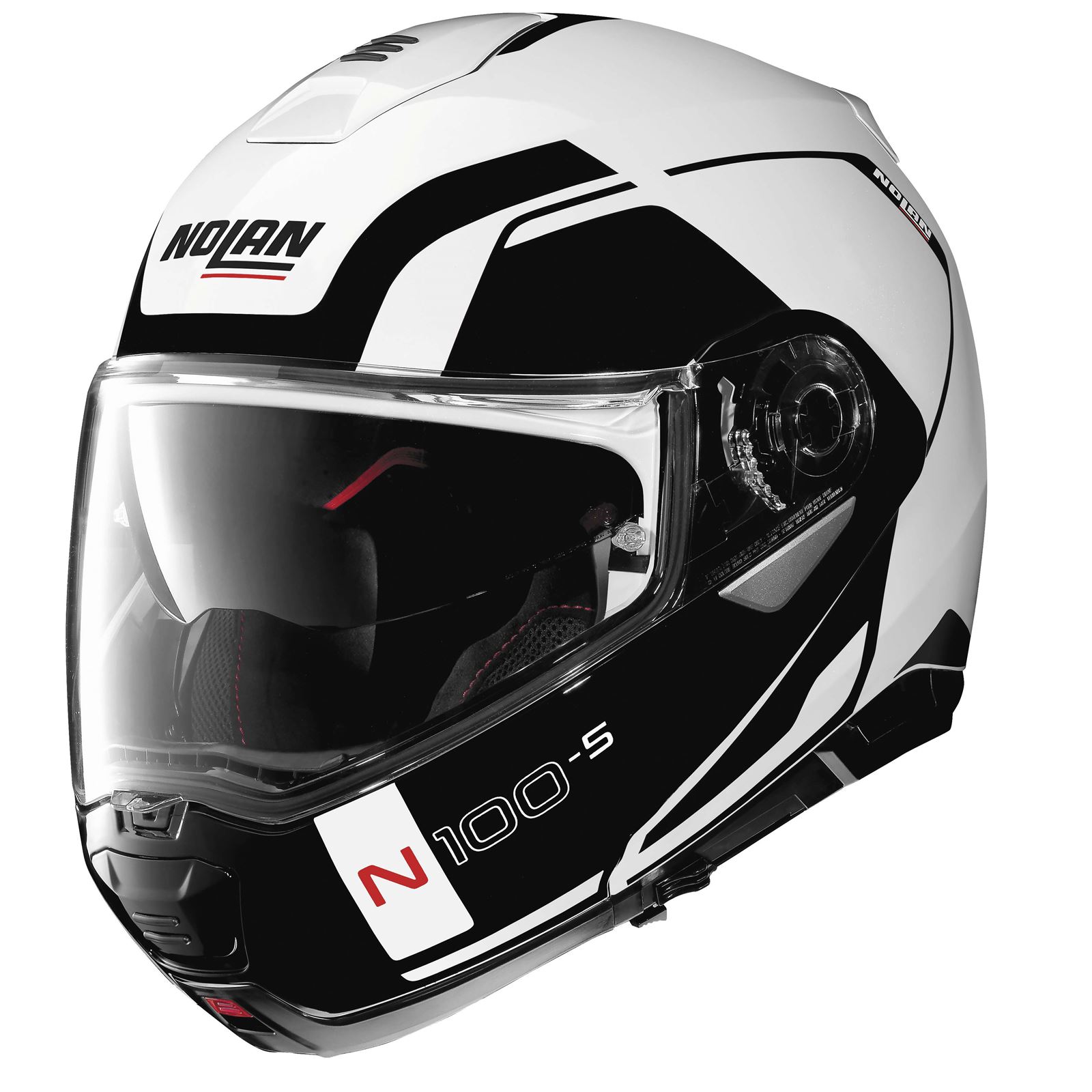 Nolan Helmets N100-5 Consistency Modular Helmet Metallic White - Large CLOSEOUT
