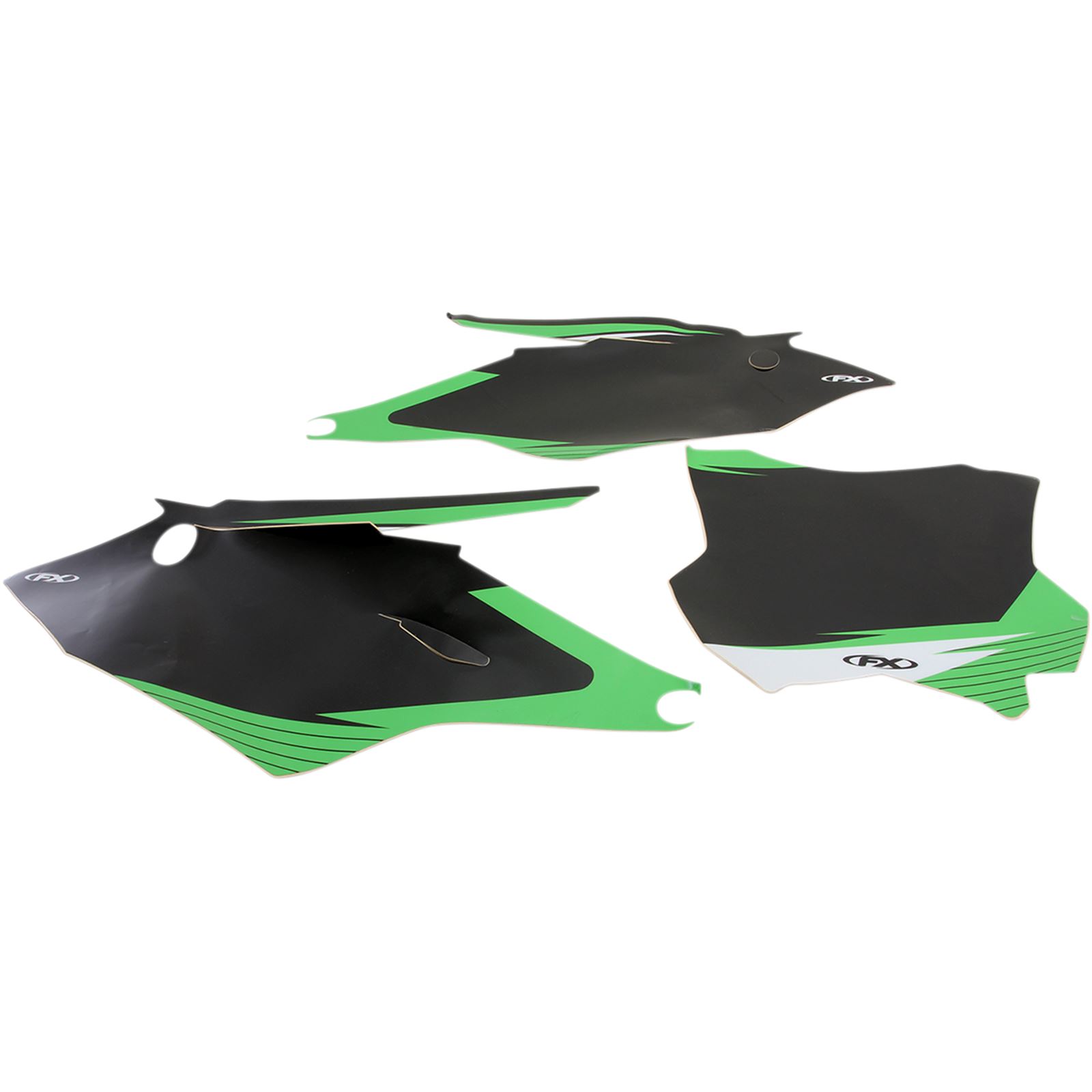 Factory Effex Graphic Number Plates - Black - KX450F