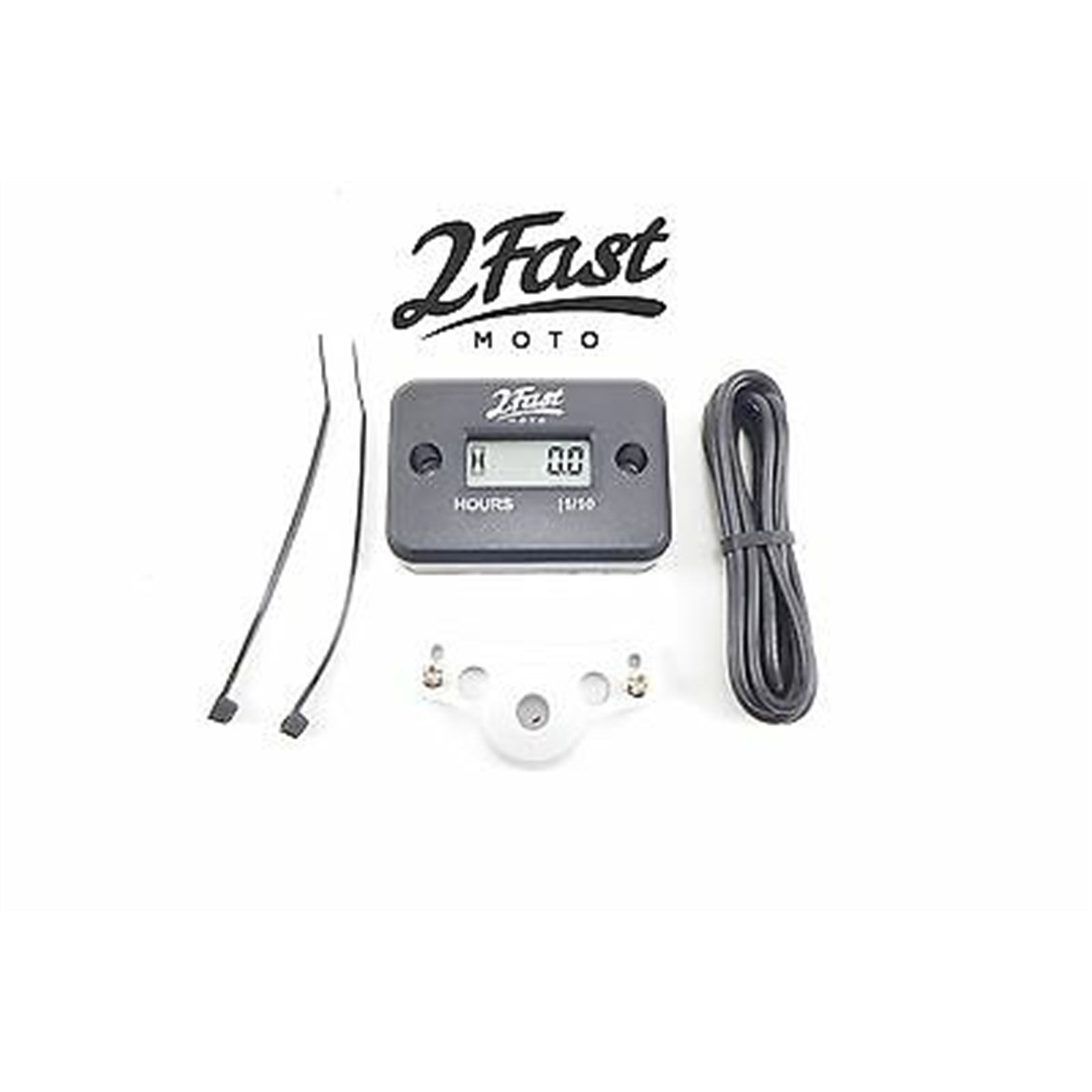 2FastMoto Hour Meter with Bracket Cruiser Chopper Harley Davidson
