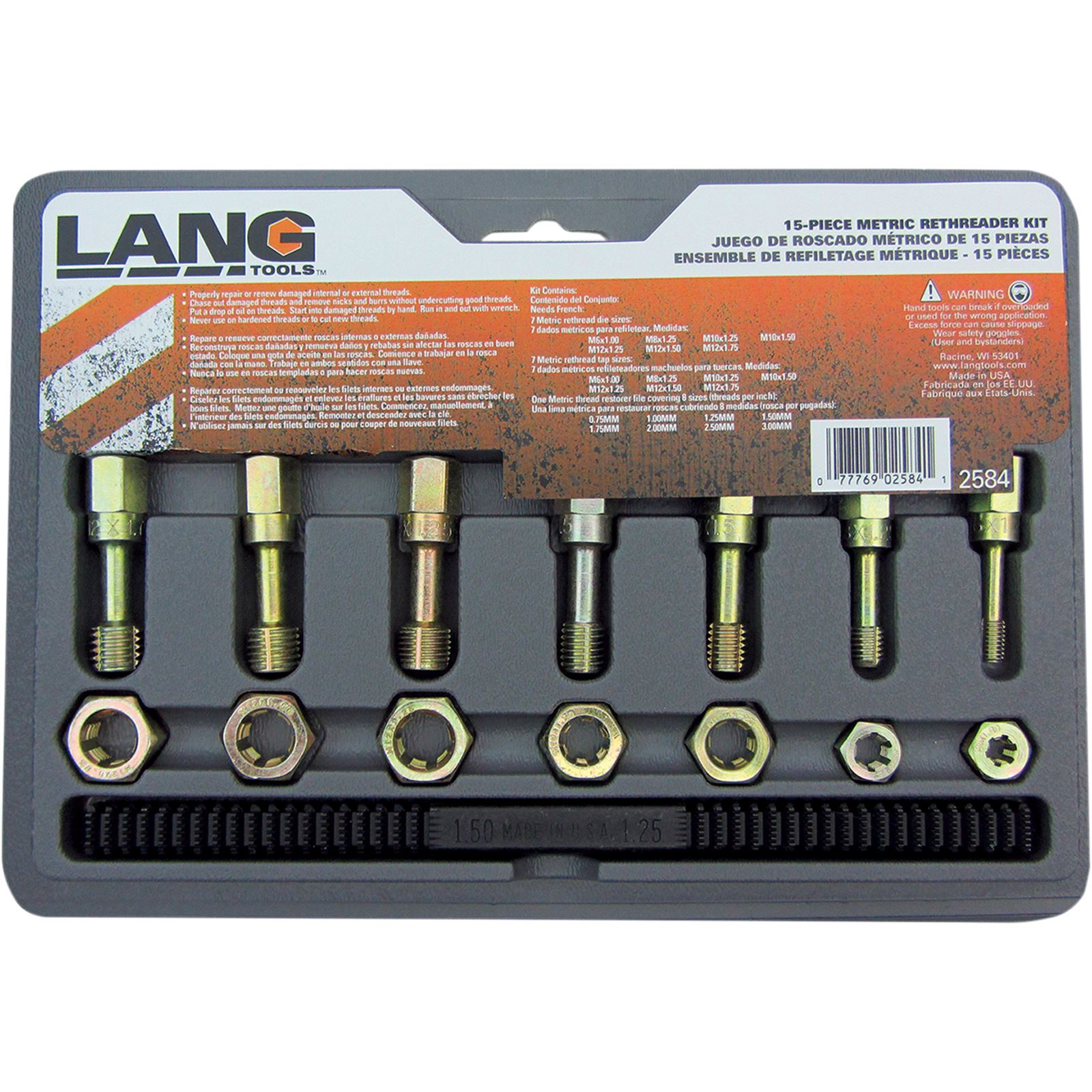 Lang Tools Thread Restorer Kit Metric