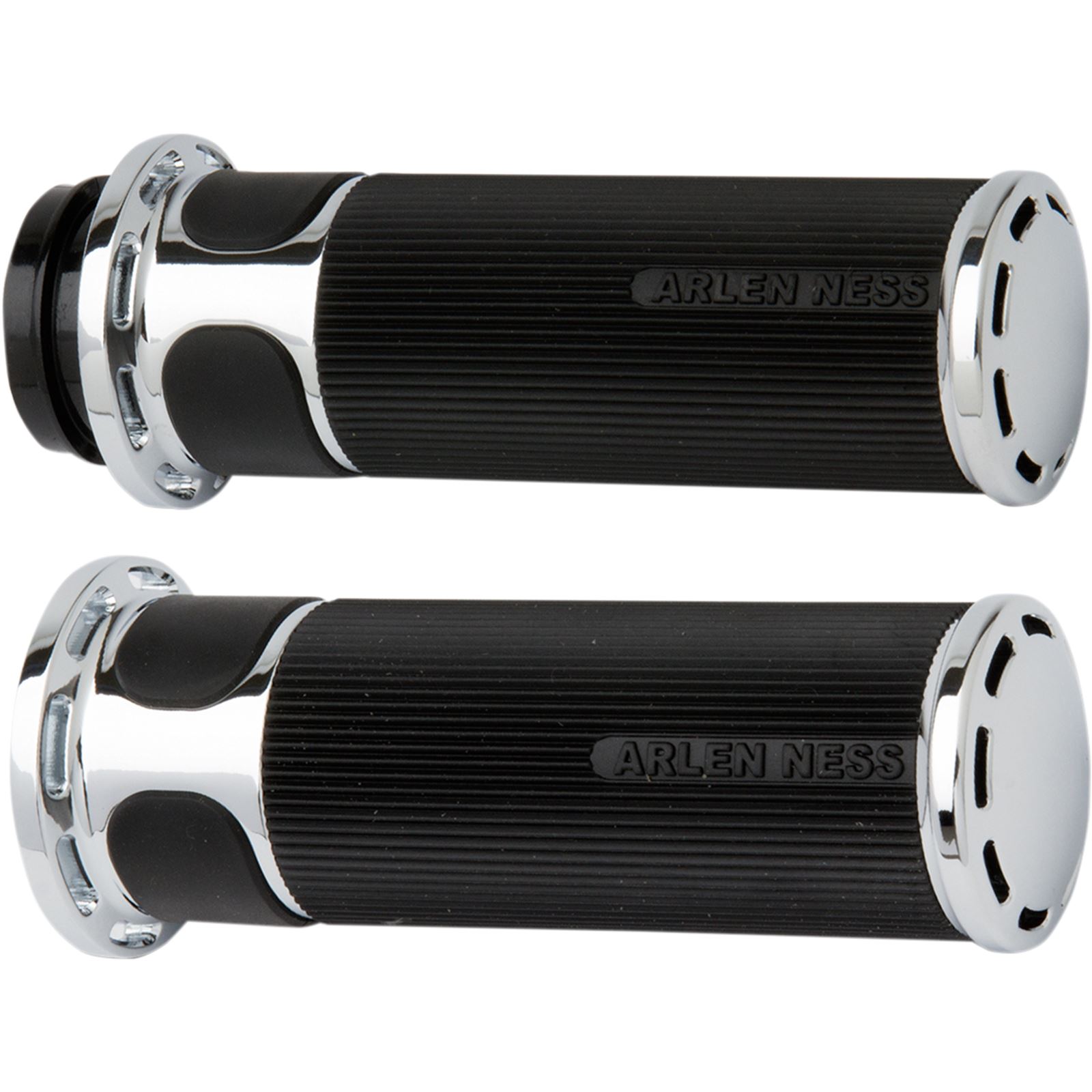 Arlen Ness Chrome Slot Track Grips for Cable