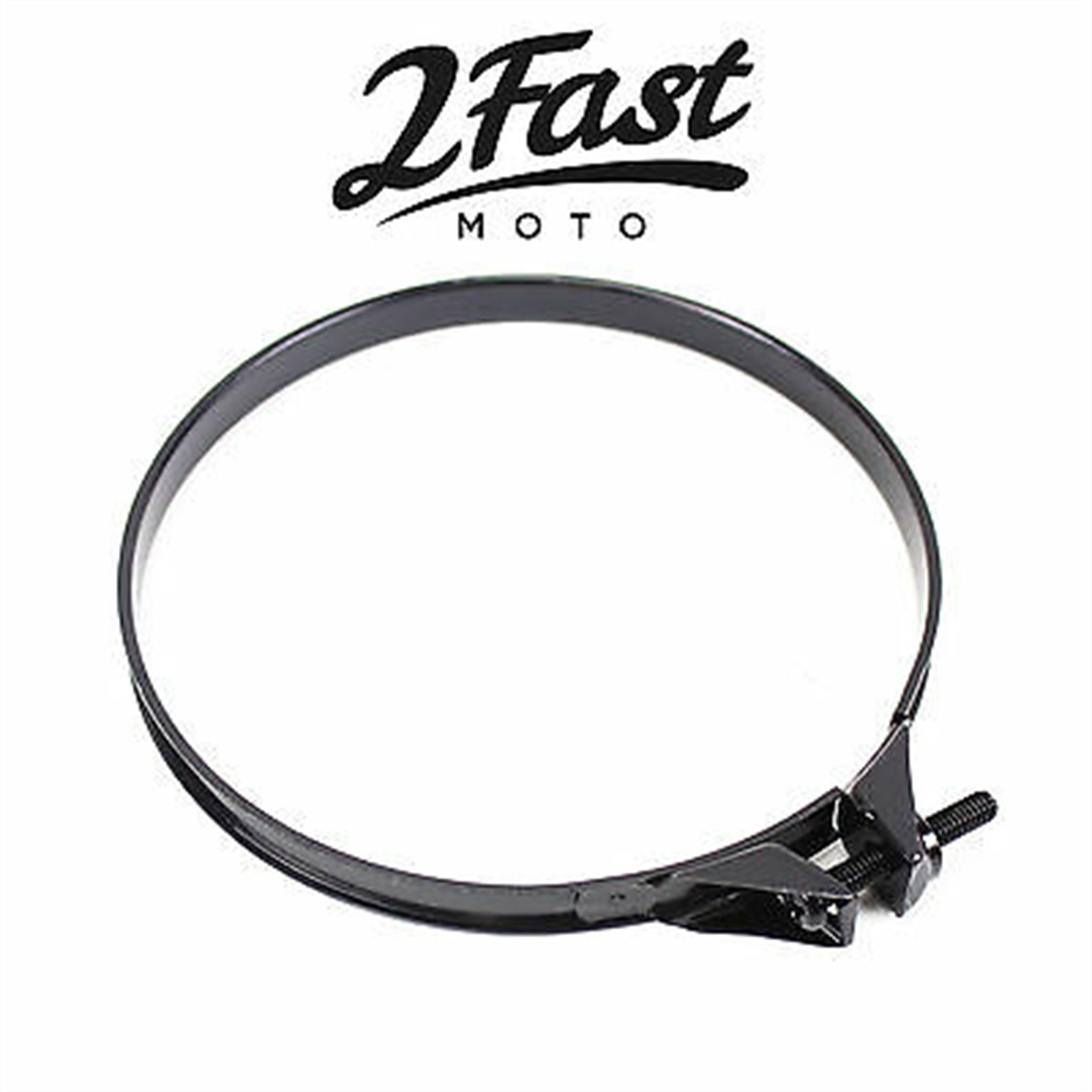 New 2FastMoto Black Adjustable Band Clamp Hose Air Filter Intake Housing Metal 