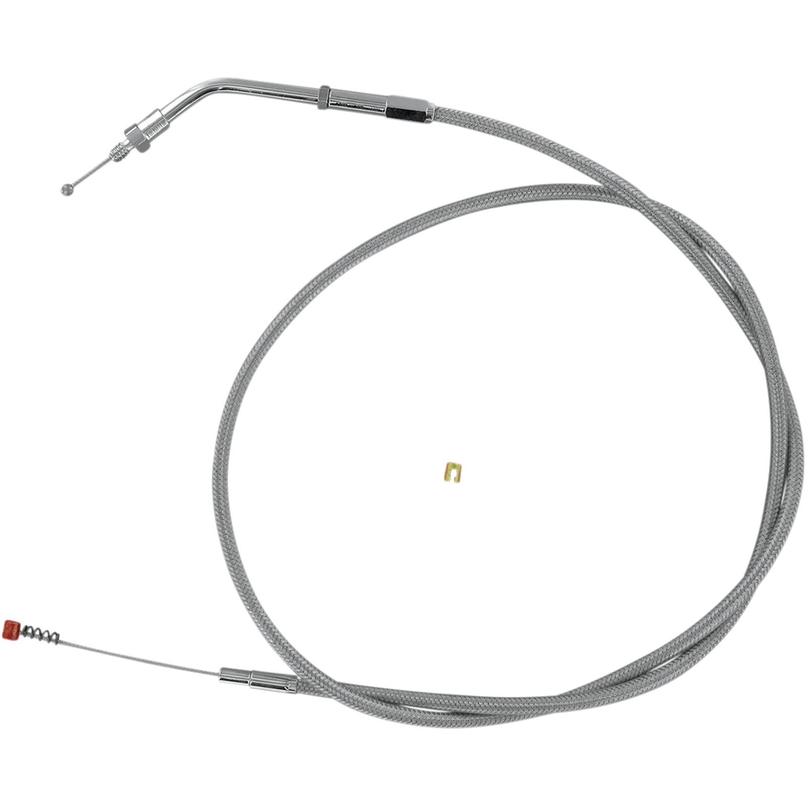 Barnett Performance Extended 6" Stainless Steel Idle Cable for '81 - '89 FL/FX/XL