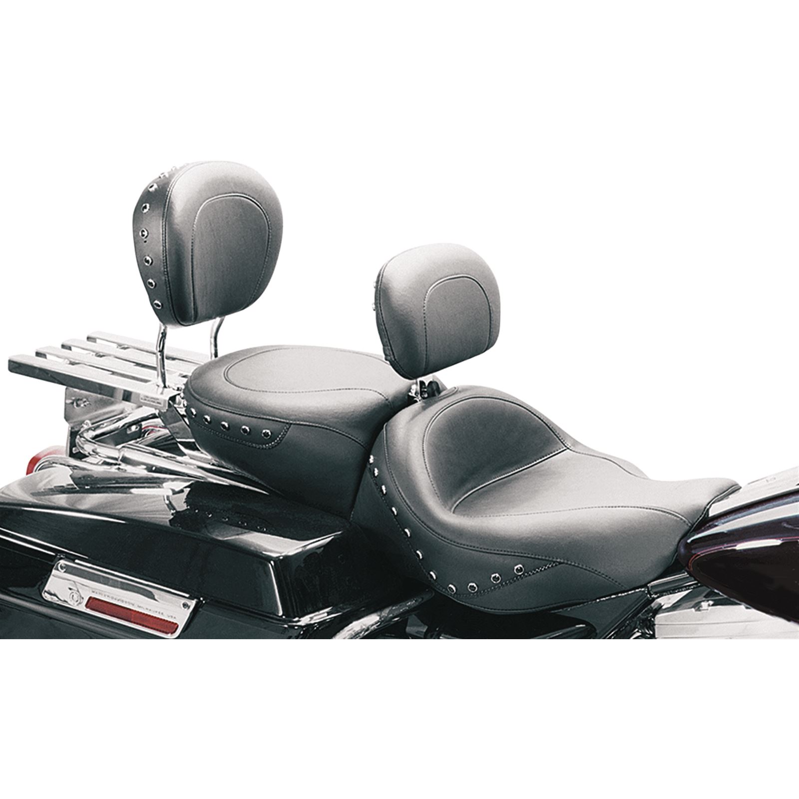 Mustang Motorcycle Products Driver Backrest Kit - Smooth - Studded - FLR '97-'07
