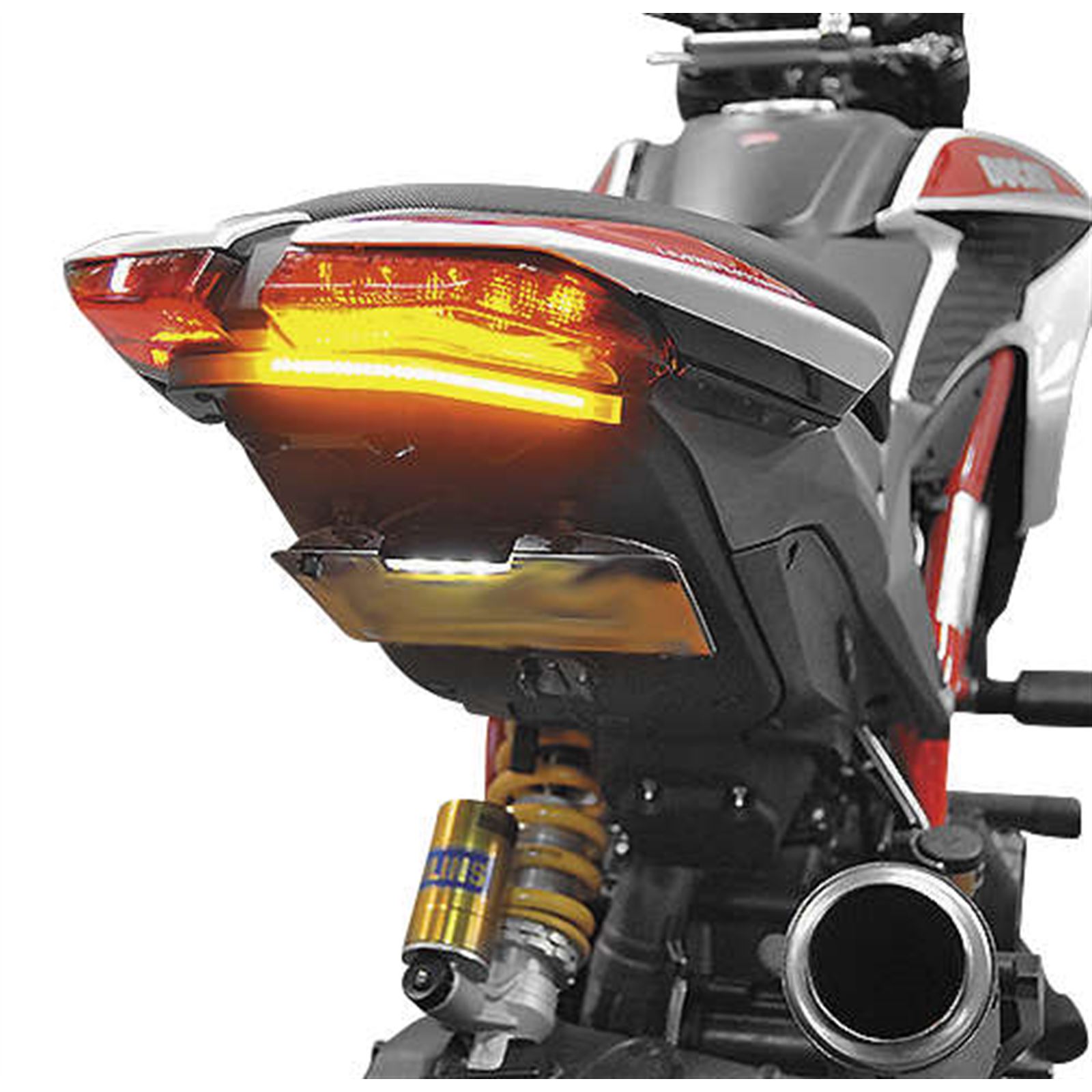 New Rage Cycle Fender Eliminator with Tucked License Plate Bracket for