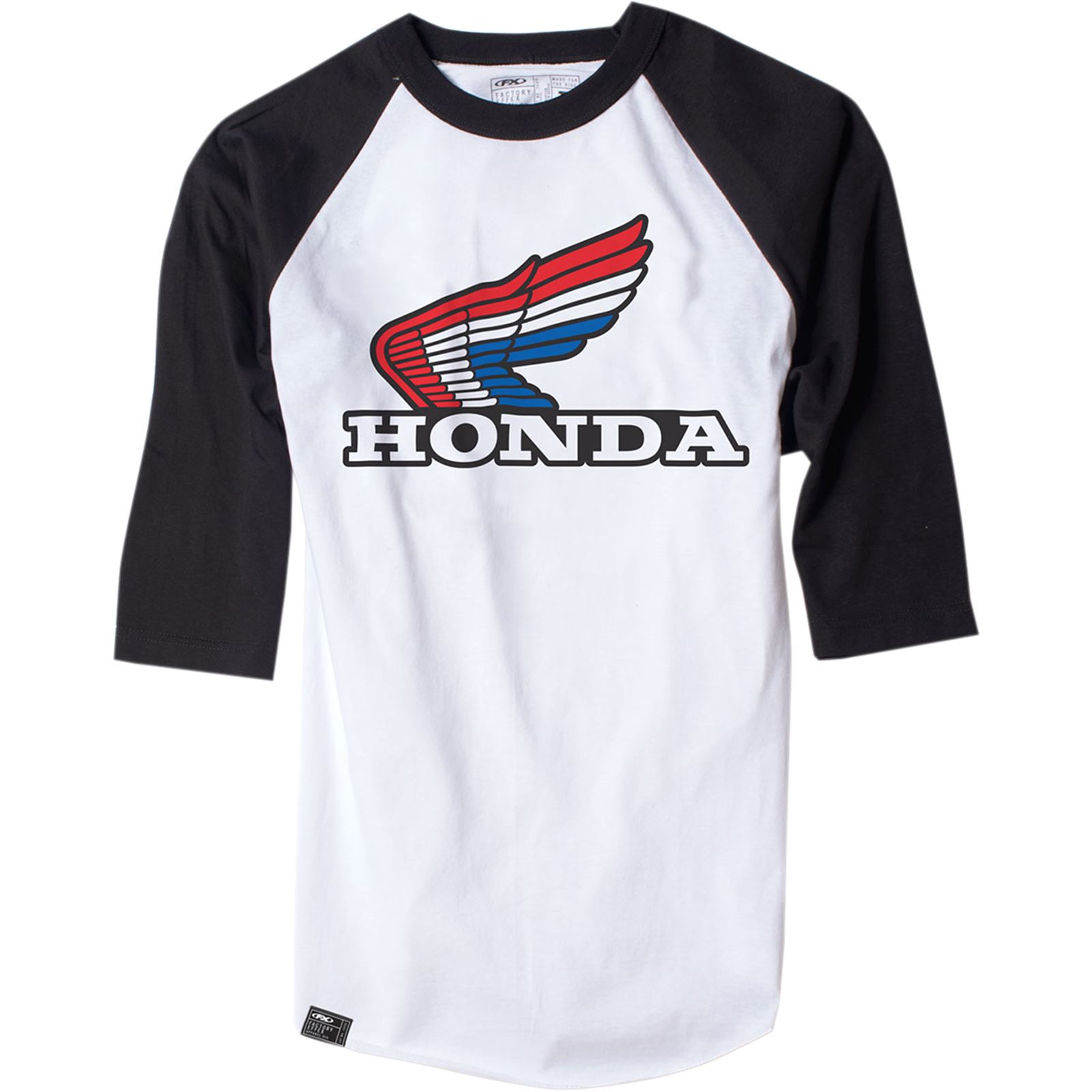 Factory Effex Honda Vintage Baseball T-Shirt - White/Black - 2XL