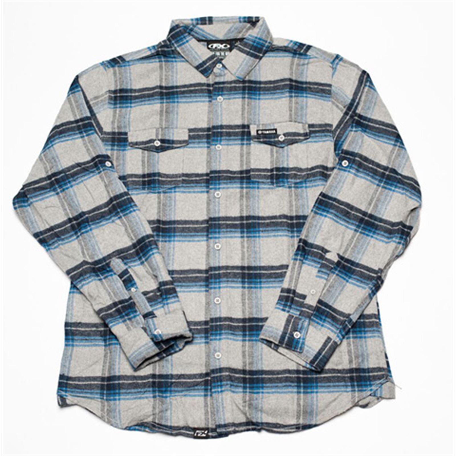 Factory Effex Yamaha Flannel Shirt - Blue/Grey