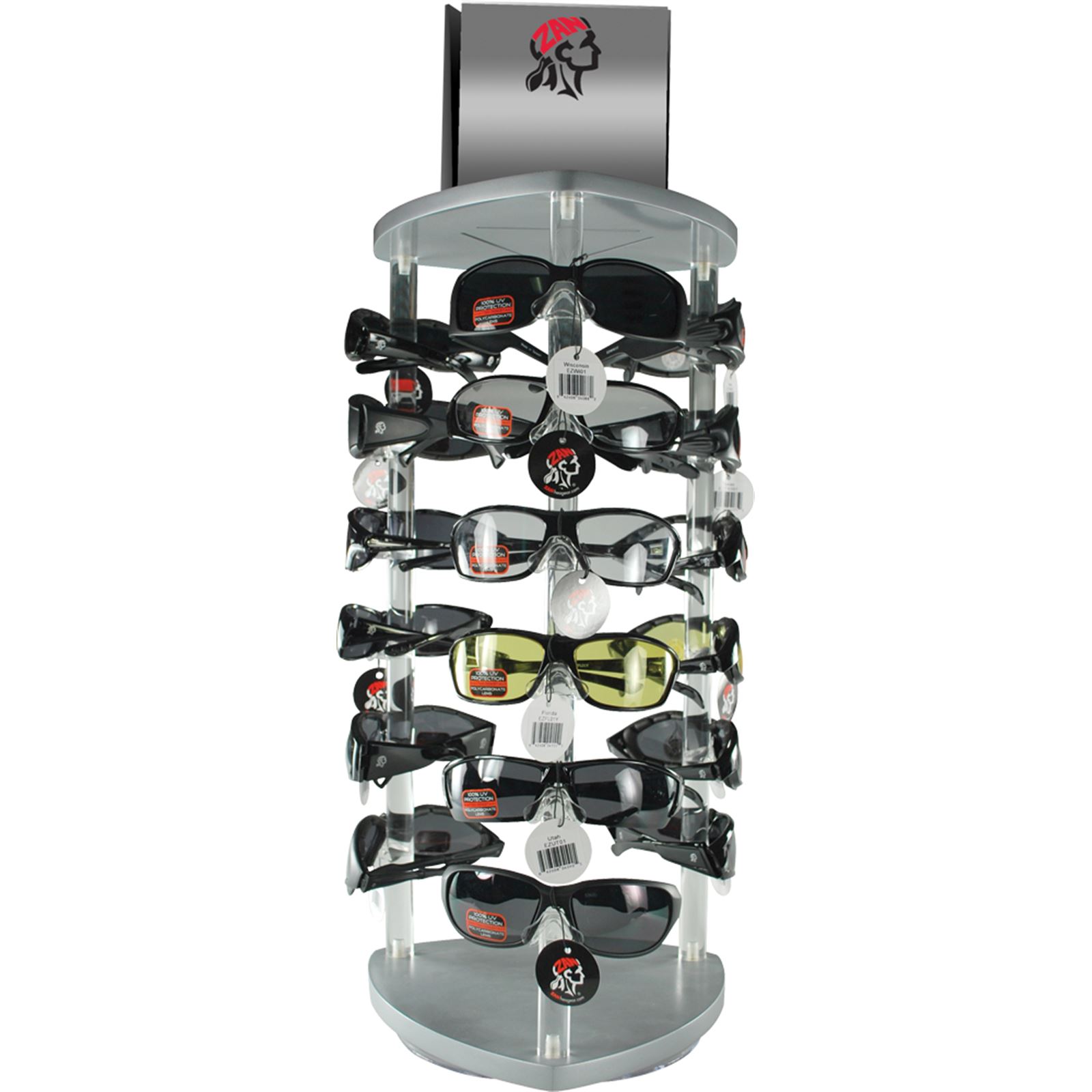 Zan Foam Sunglasses Spinner Display