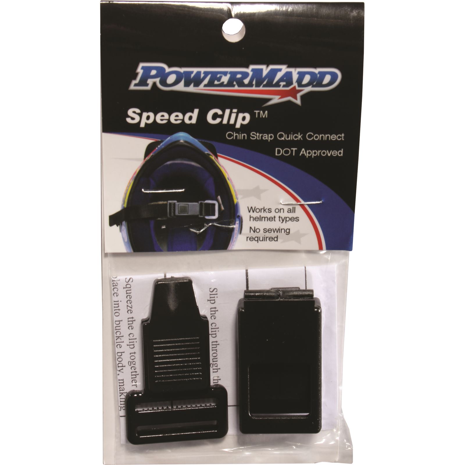 NEW PowerMadd Speed Clip Helmet Chin Strap Quick Connect FREE SHIP 