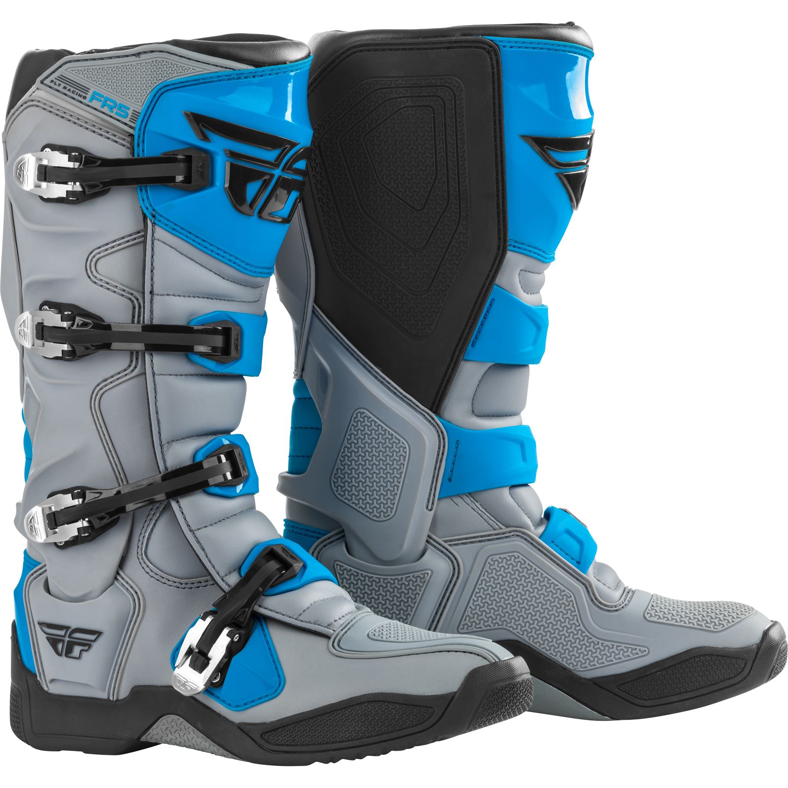 Fly Racing FR5 Boots (Grey/Blue, 12)