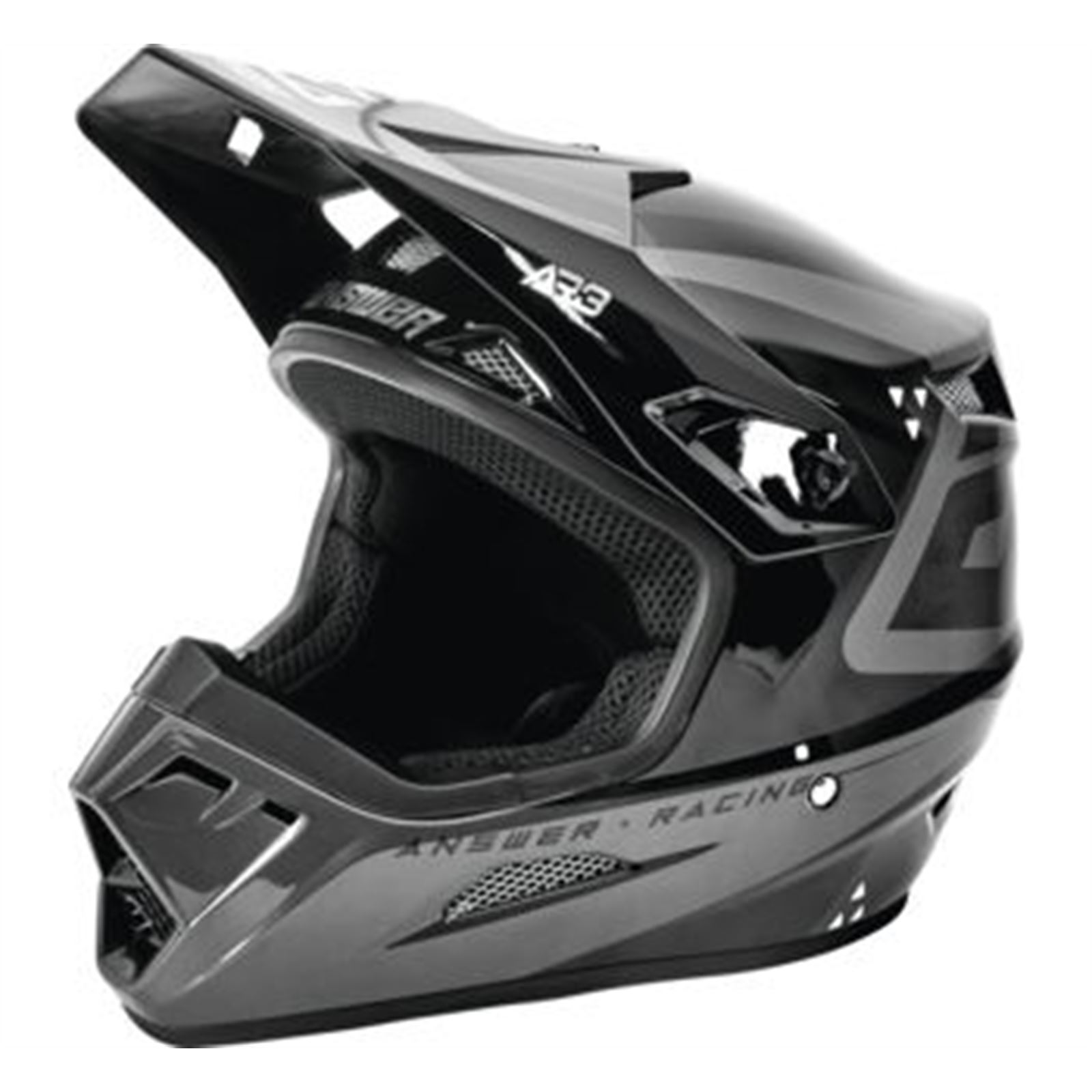 Black/X-Large Answer Racing AR-3 Cheek Pads Off-Road Motorcycle Helmet Accessories 
