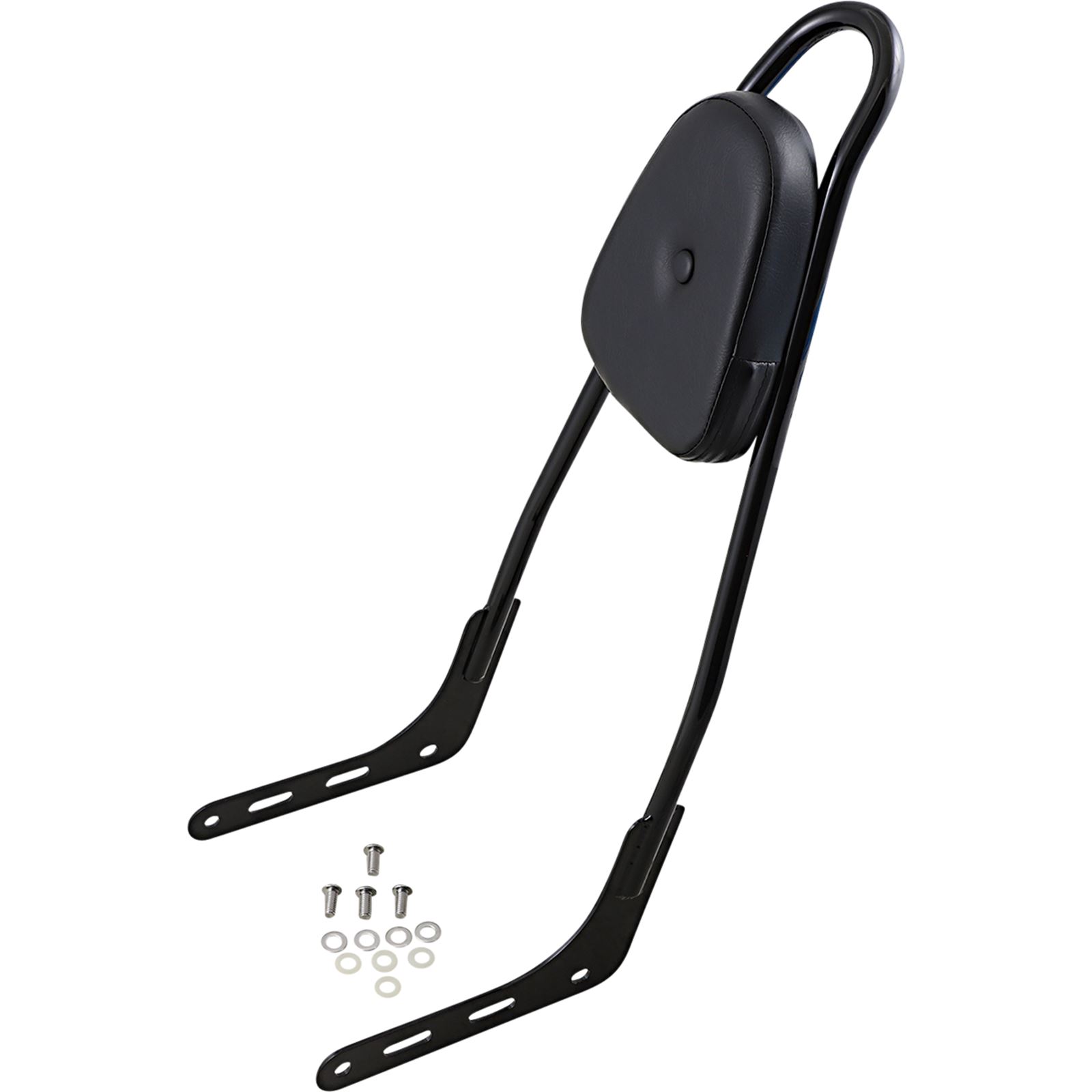 Motherwell OnePiece Sissy Bar Gloss Black Skull With Pad