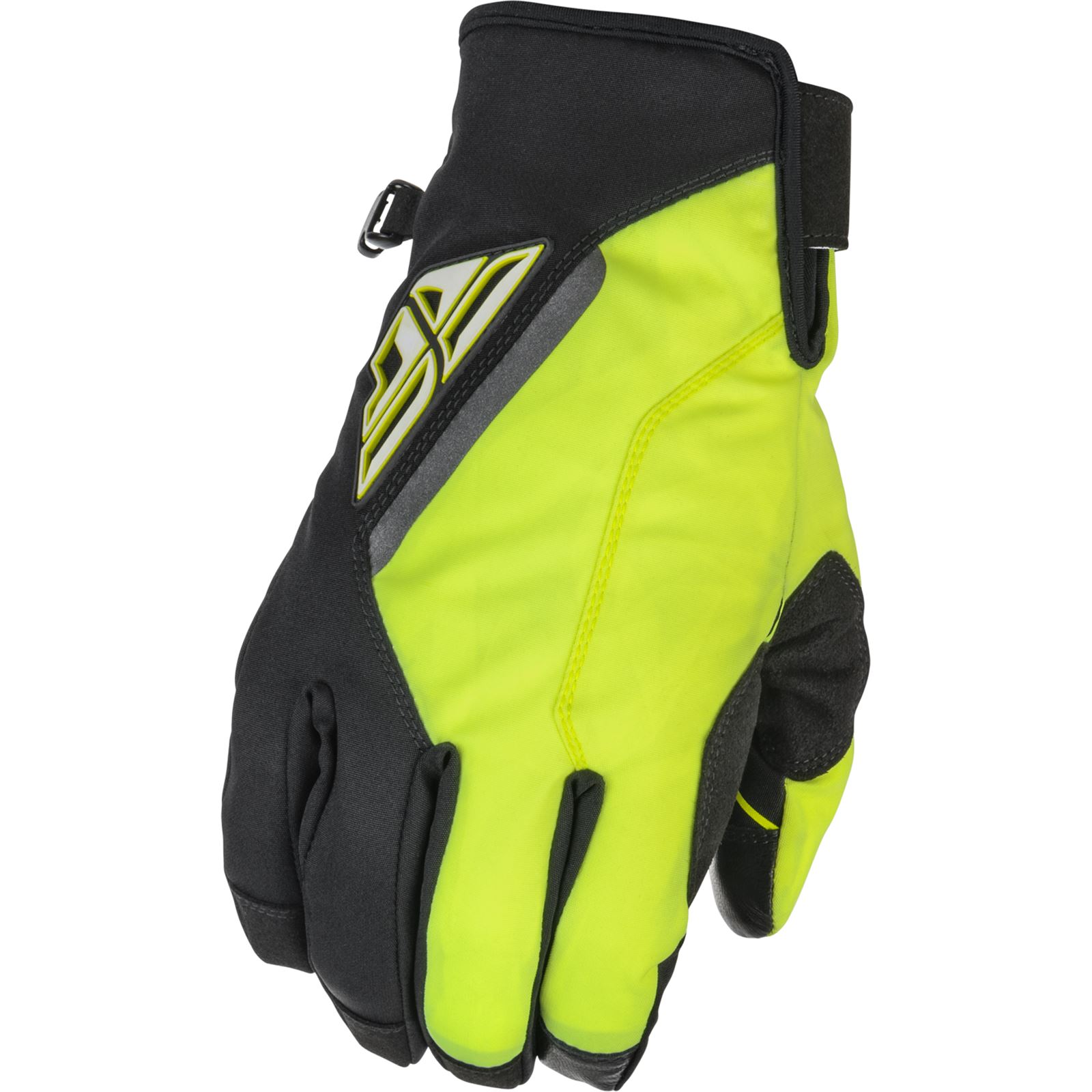 Fly Racing Title Gloves, Black/Hi-Vis Size 11