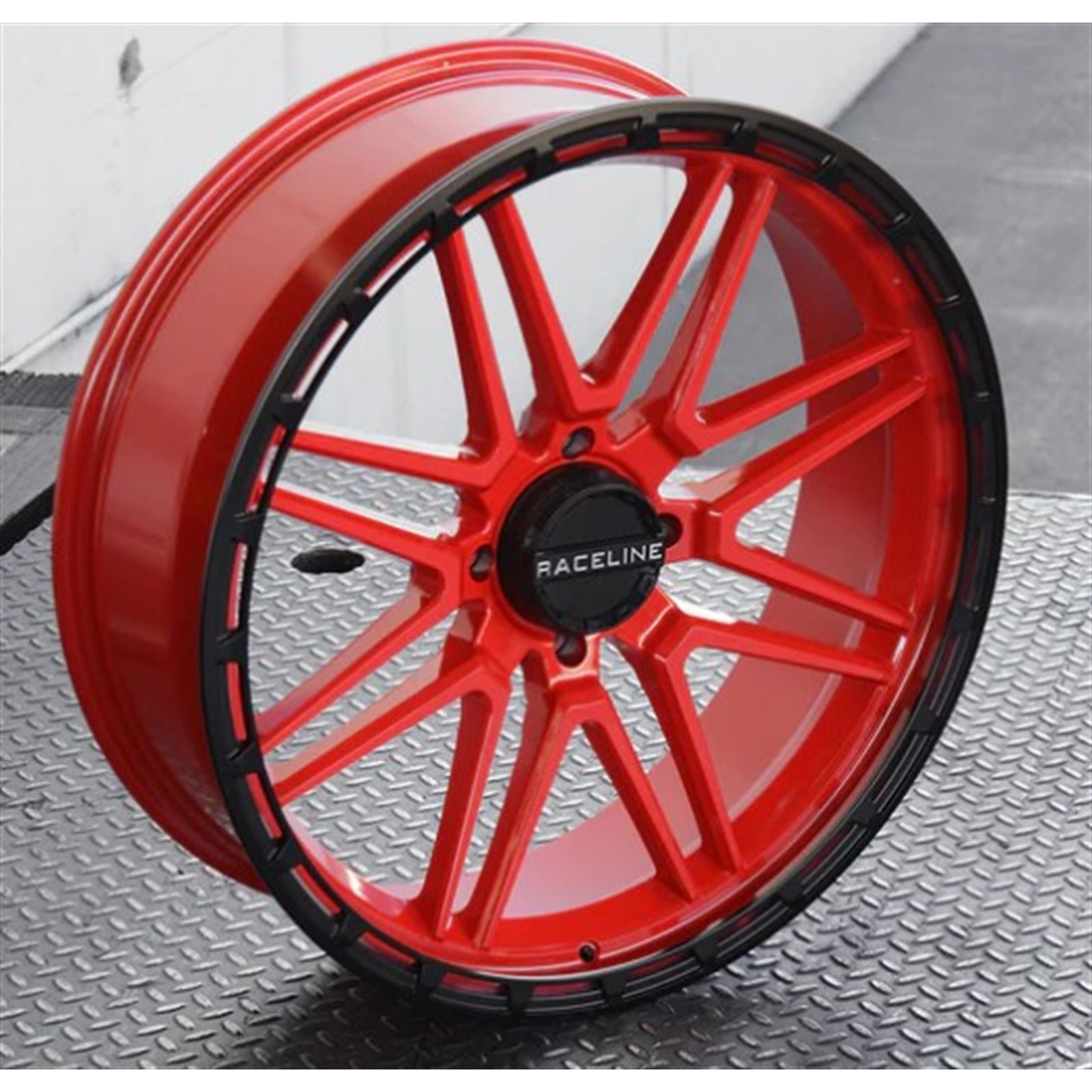 Raceline Krank XL Wheel 18X7 4/156 3.5+3.5 (0mm) - Black/Red ...