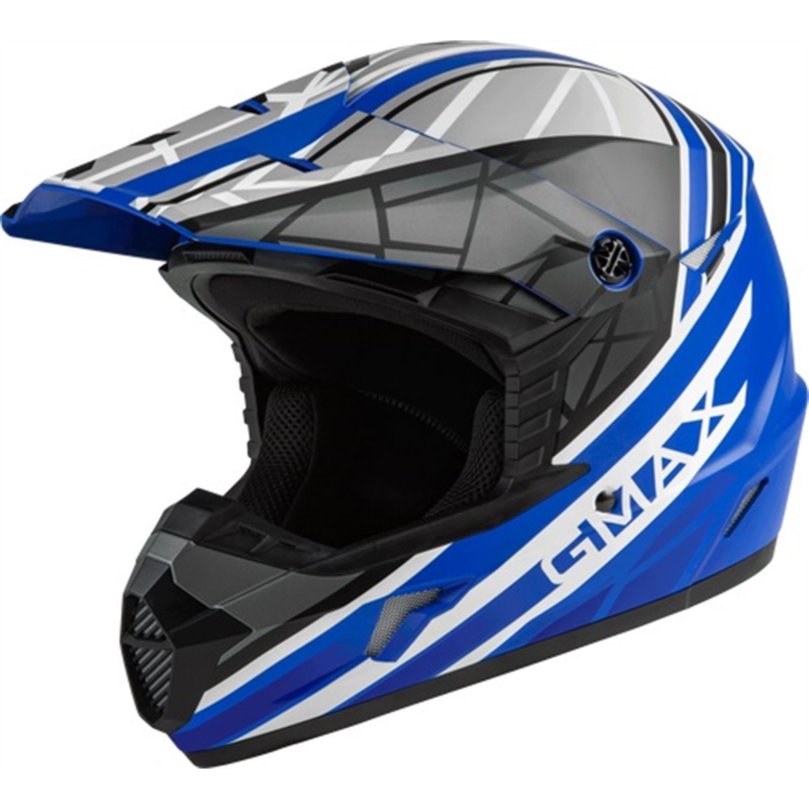 GMax MX-46 Off-Road Mega Helmet - Matte Blue/Black/White - Small