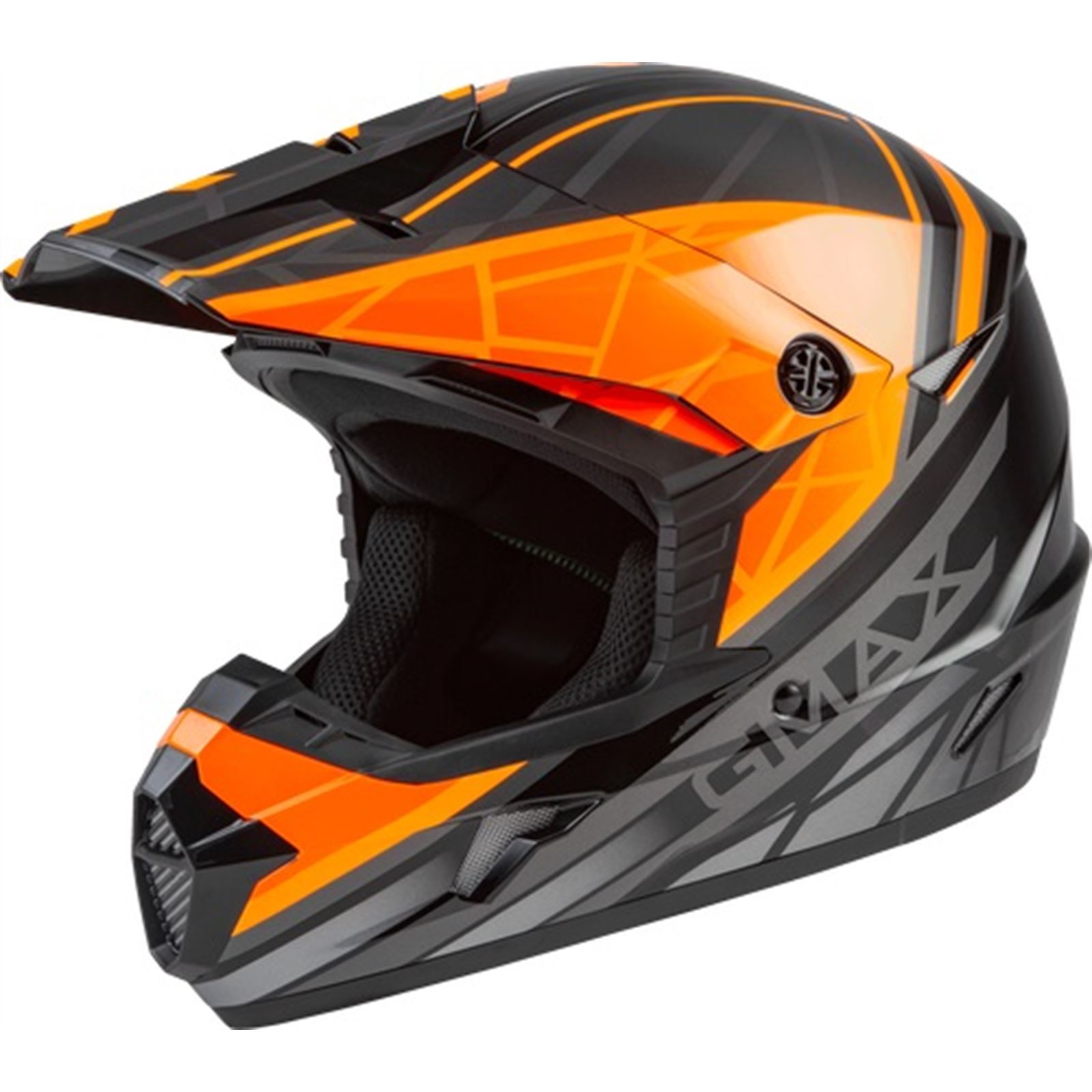 GMax MX-46 Off-Road Mega Helmet - Black/Orange/Silver - Large