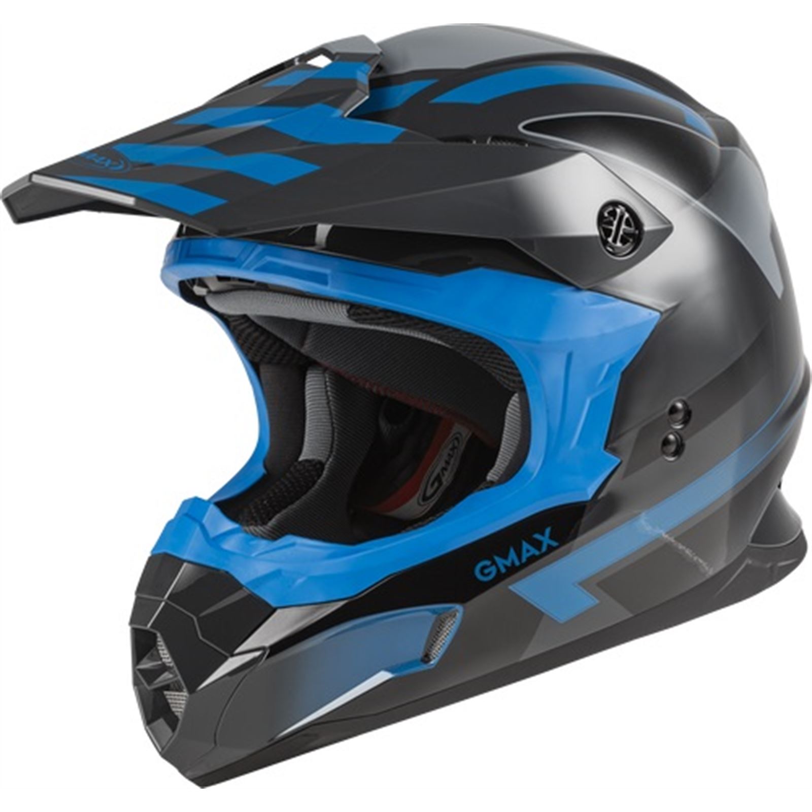 GMax MX-86 Off-Road Fame Helmet - Dark Grey/Blue/Black - Small