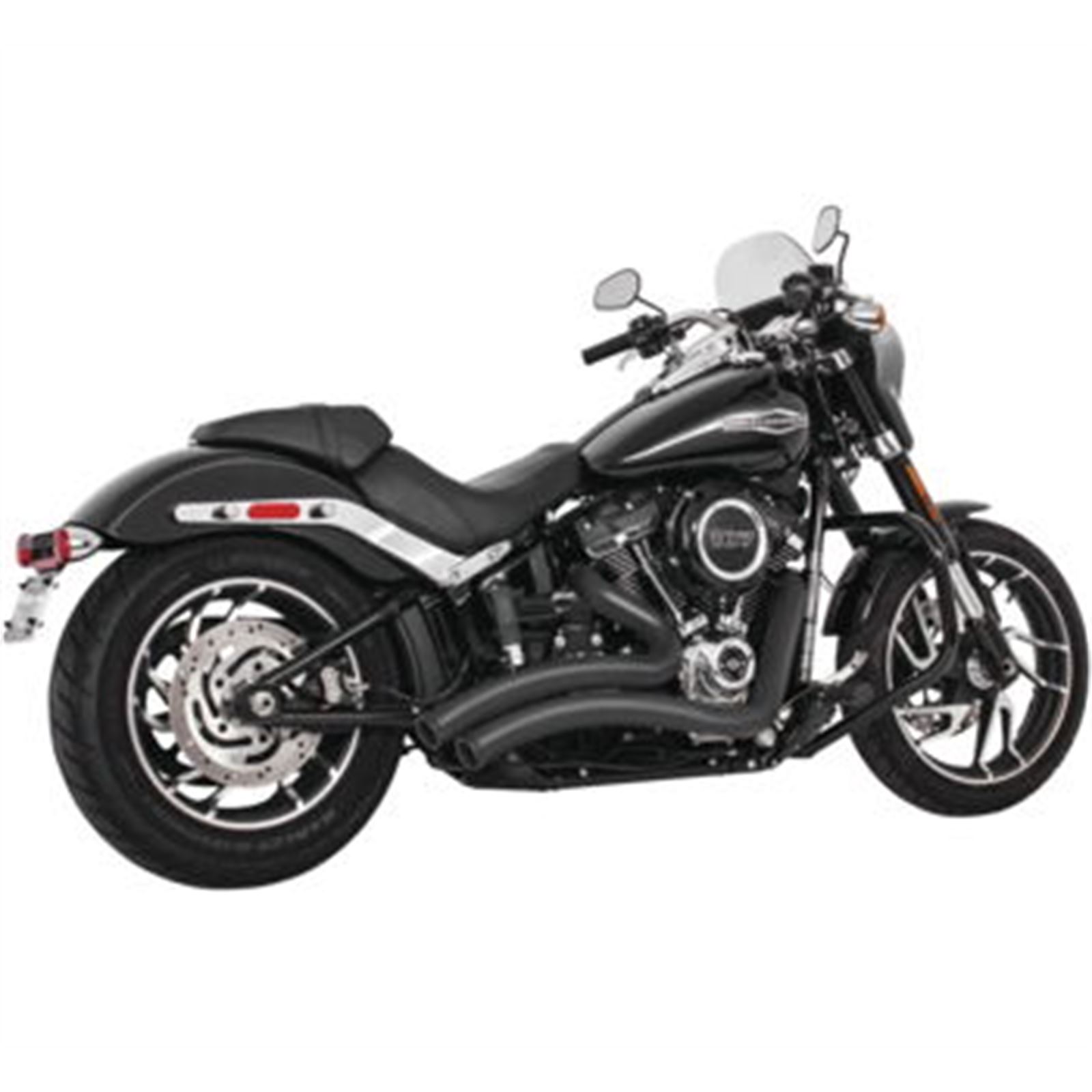 Freedom Performance Exhaust Sharp Curve Radius Crossover with Star Tips for V-Twin - Black