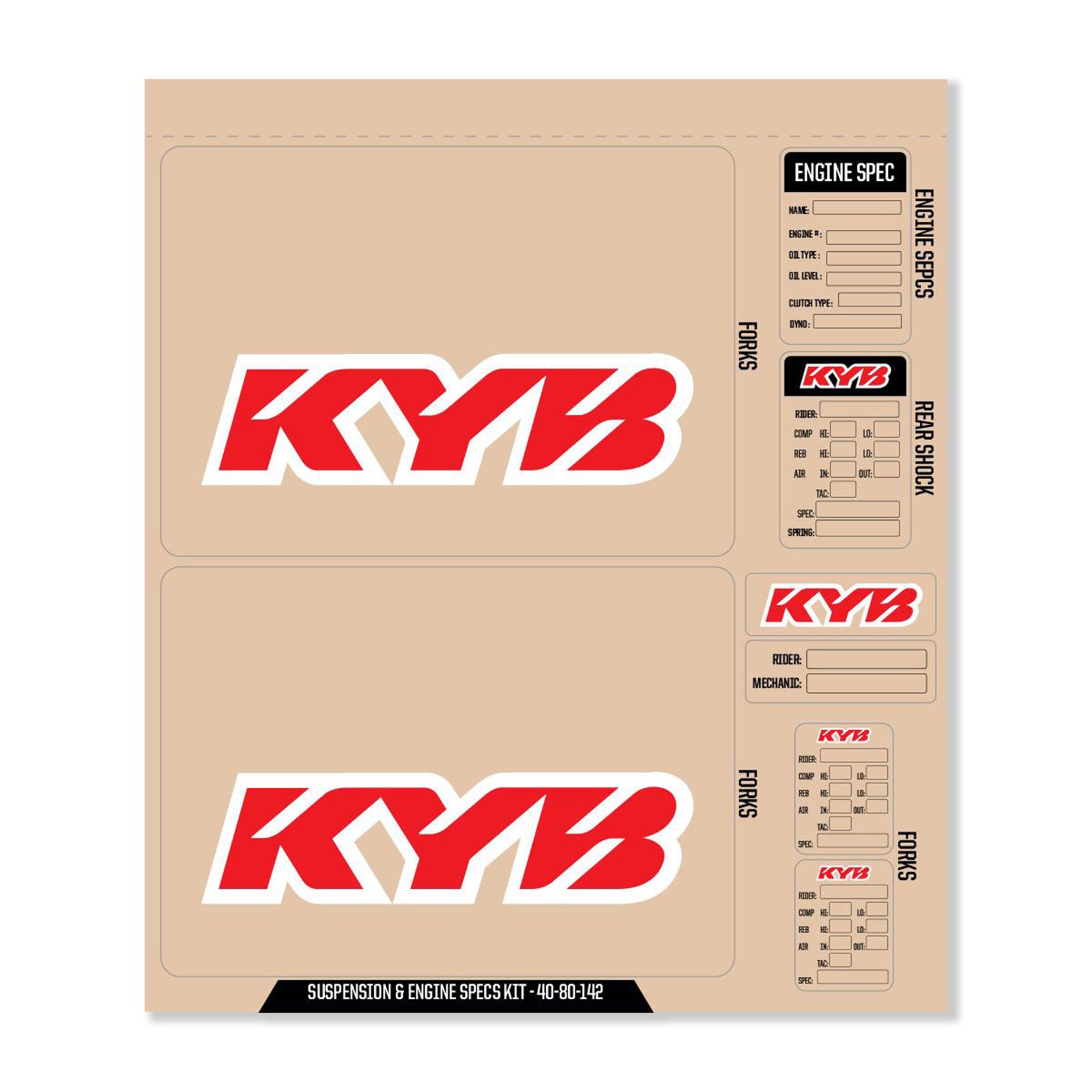D Cor KYB Decal Kit - Red