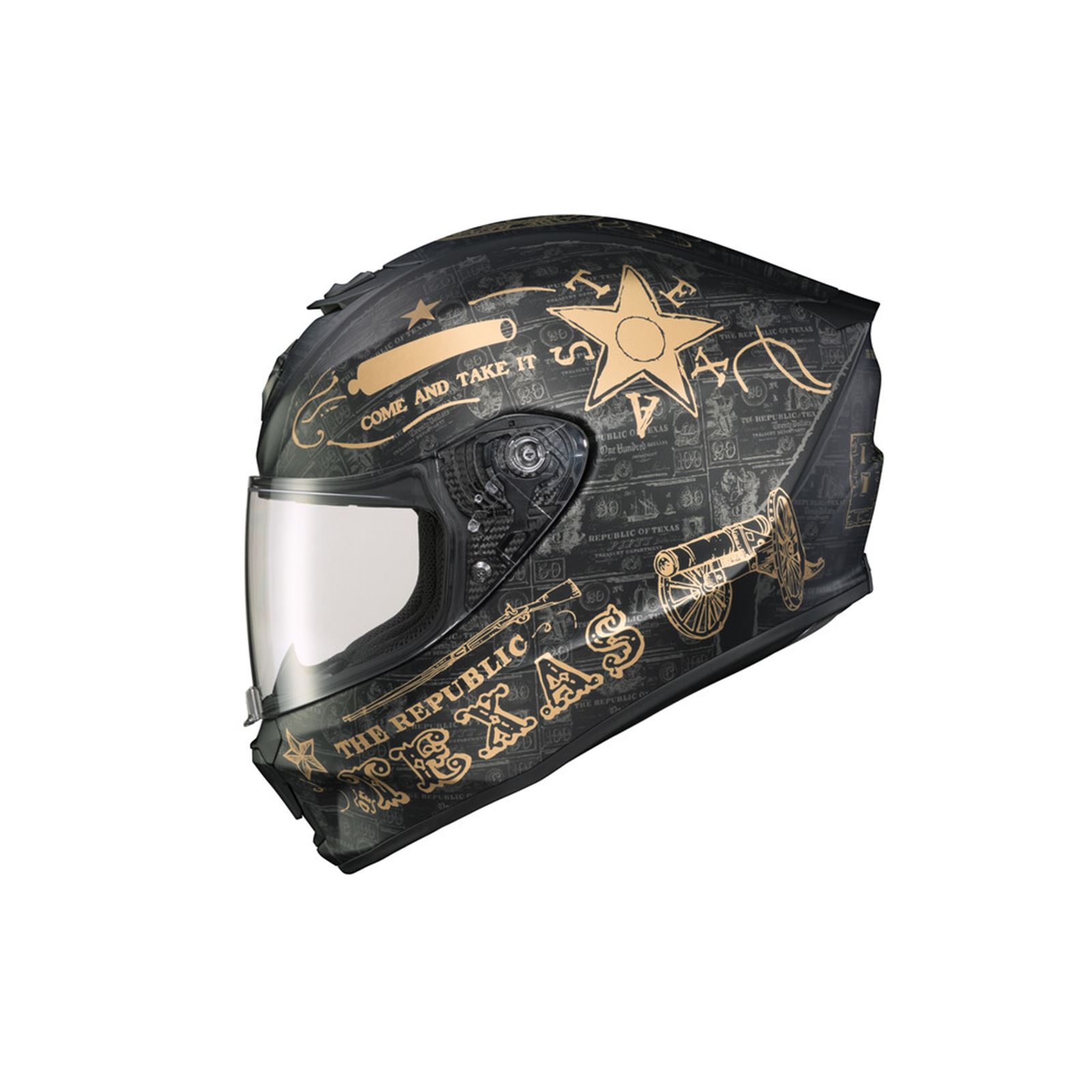 ScorpionEXO EXO-R420 Full-Face Helmet Lone Star Black/Gold - 2X-Large