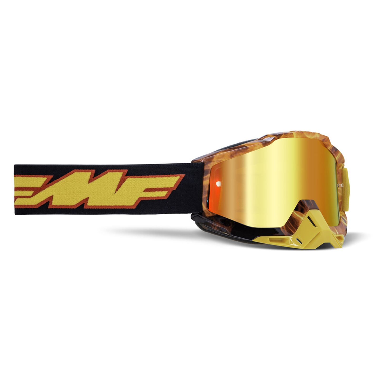FMF Racing Powerbomb Youth Goggles - Spark - Red Mirror Lens 