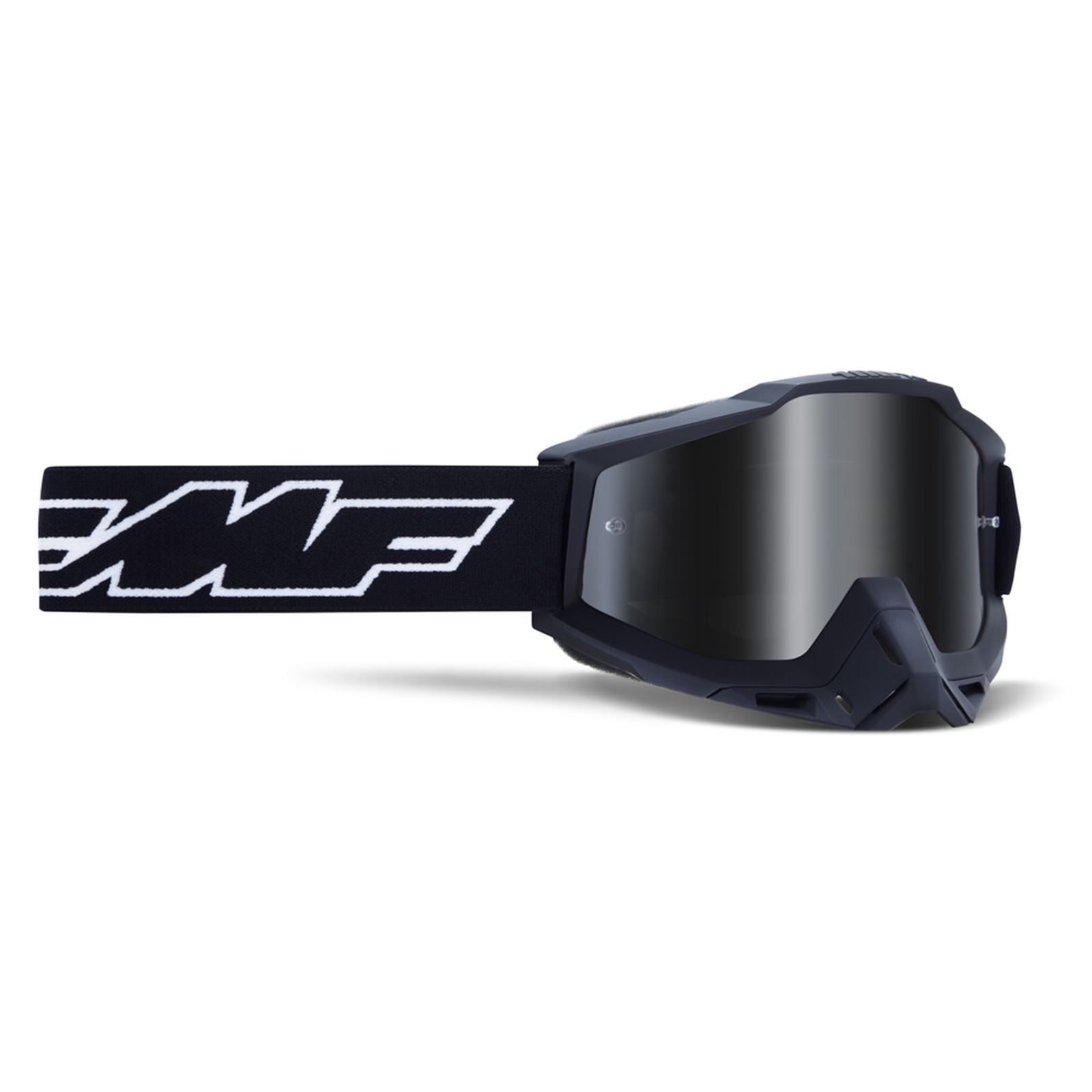 FMF Racing Powerbomb Youth Goggles - Rocket Black - Silver Mirror Lens
