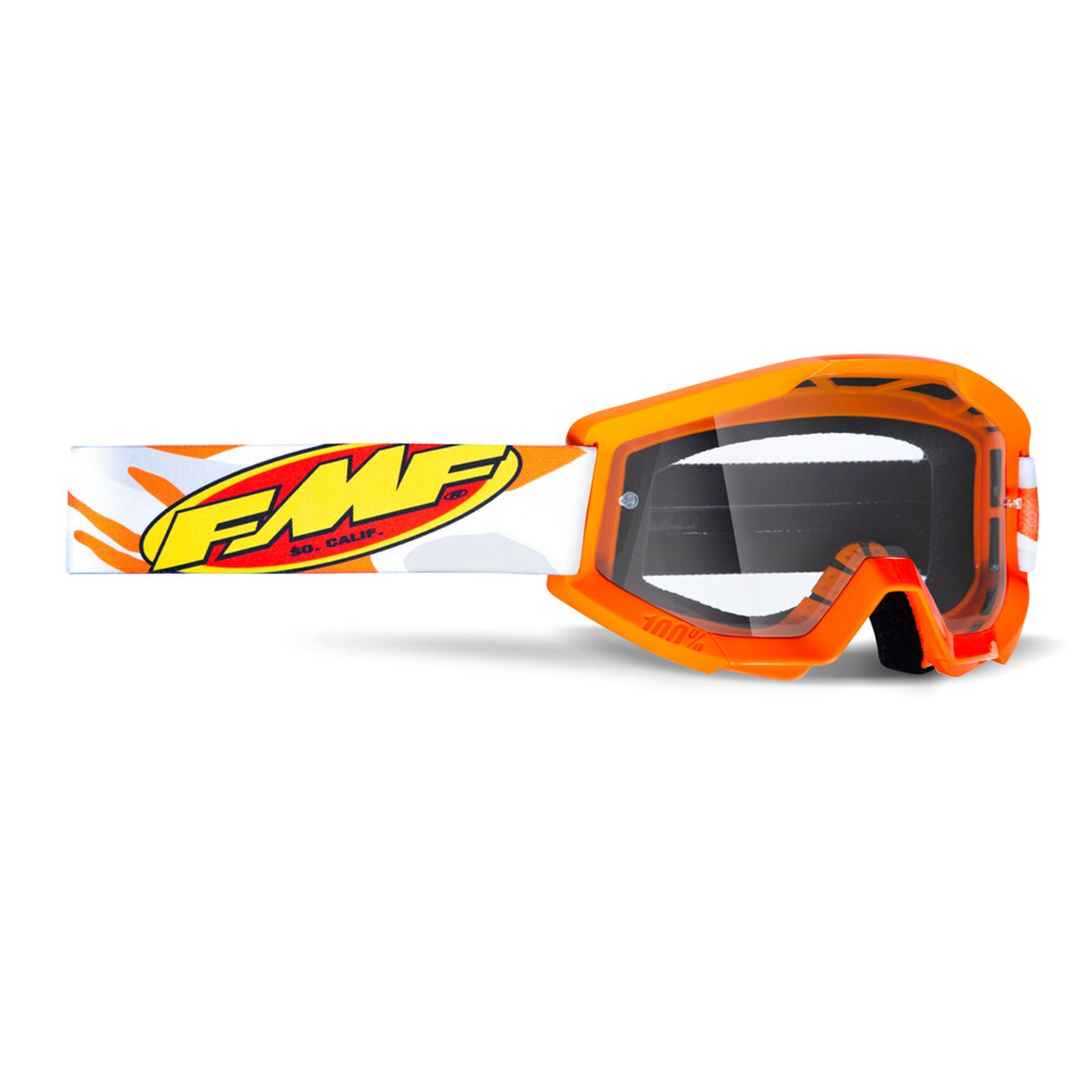FMF Racing Powercore Youth Goggles - Assault Grey Camo - Clear Lens