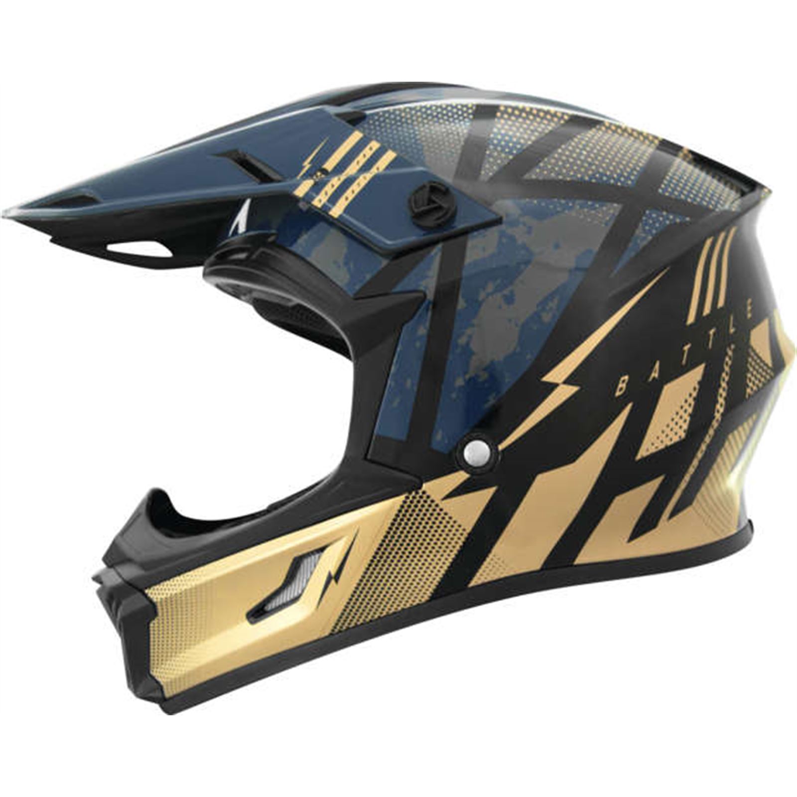 THH Helmets T710X Battle Helmet Blue/Gold - Medium