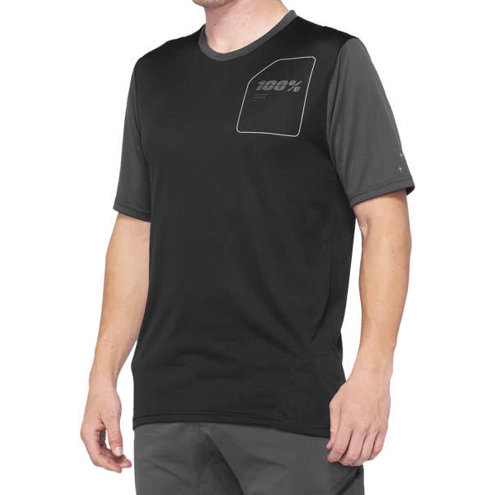 100% Ridecamp Jersey - Charcoal/Black - Small