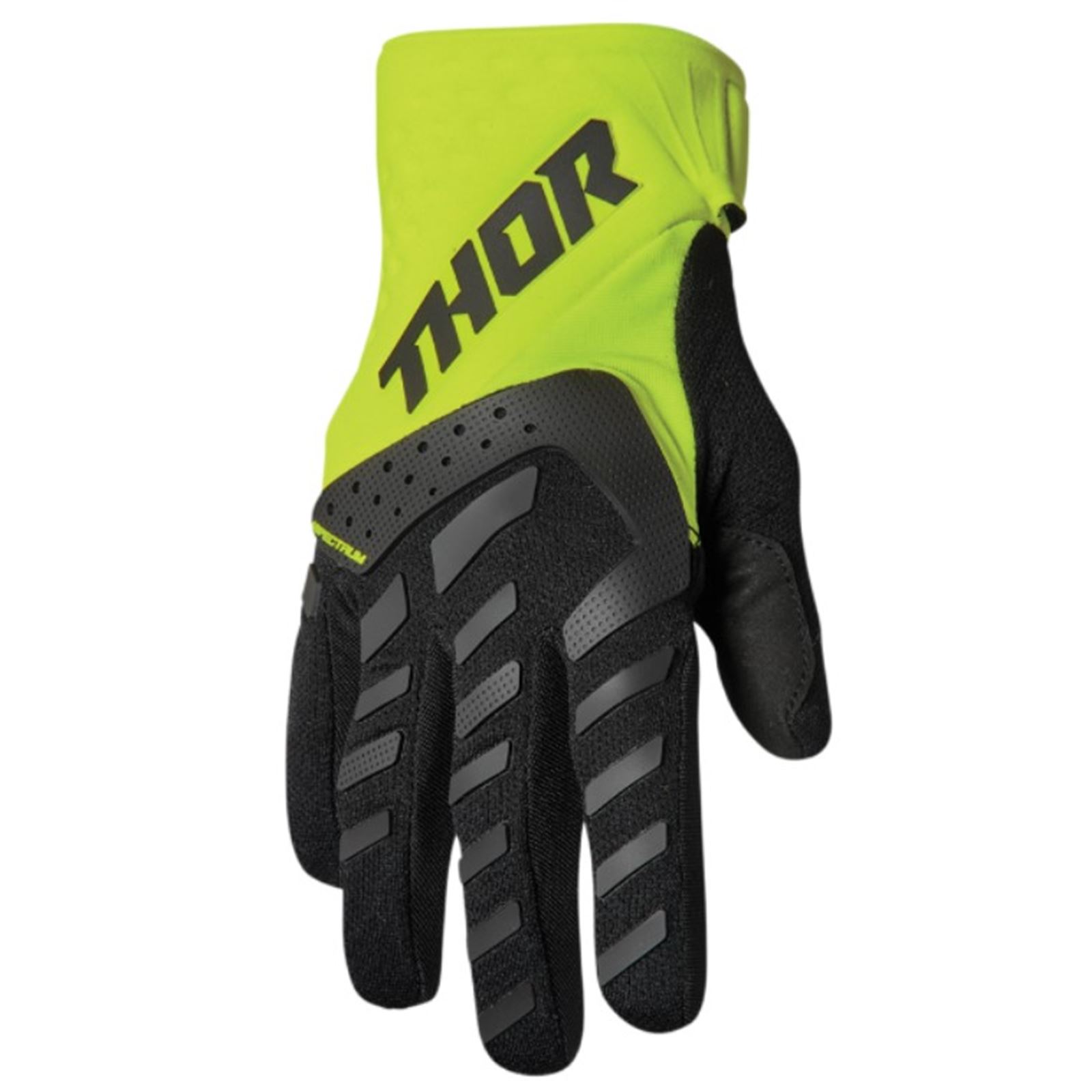 Thor Youth Spectrum Gloves - Black/Acid - Medium
