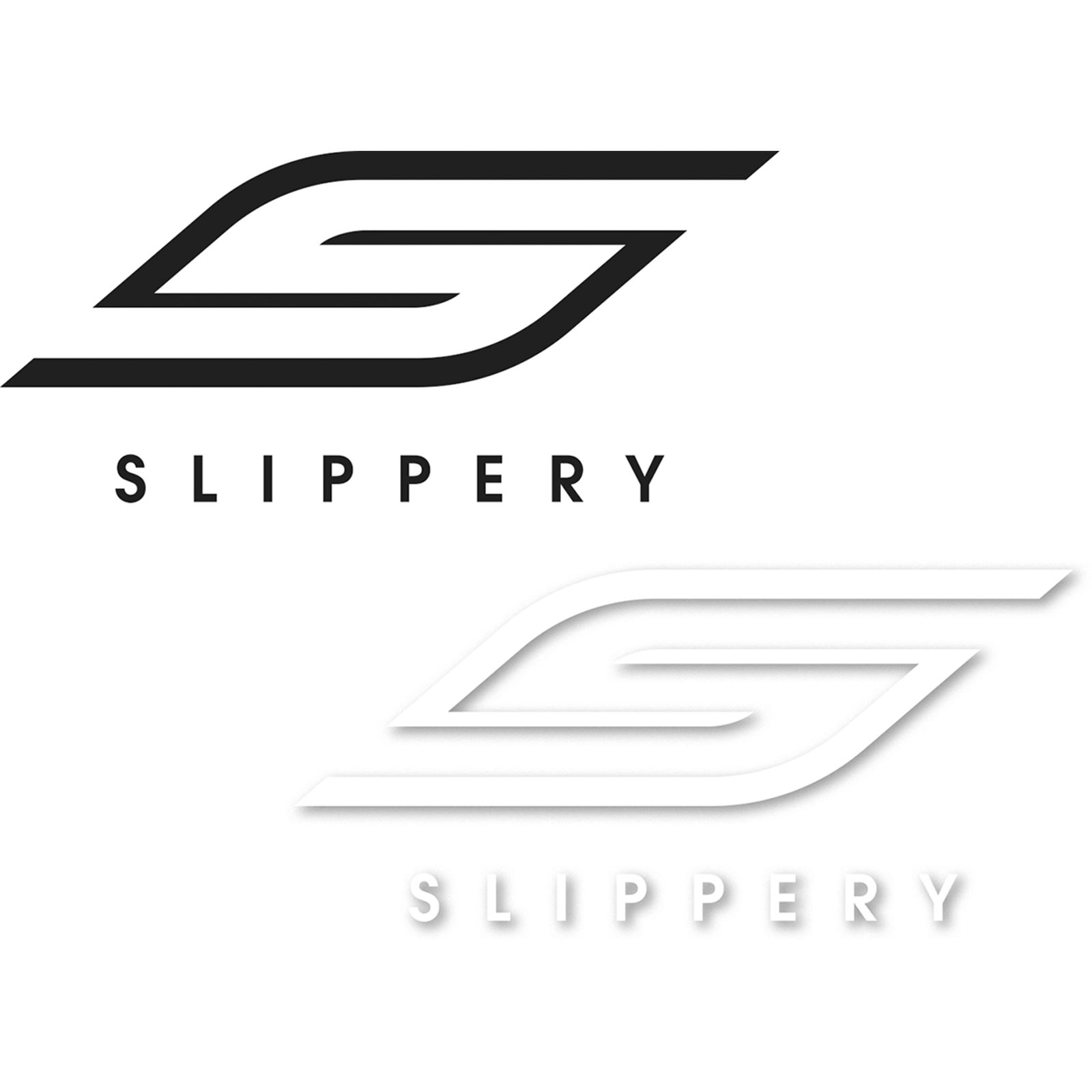 Slippery Decal - 6" - White/Black