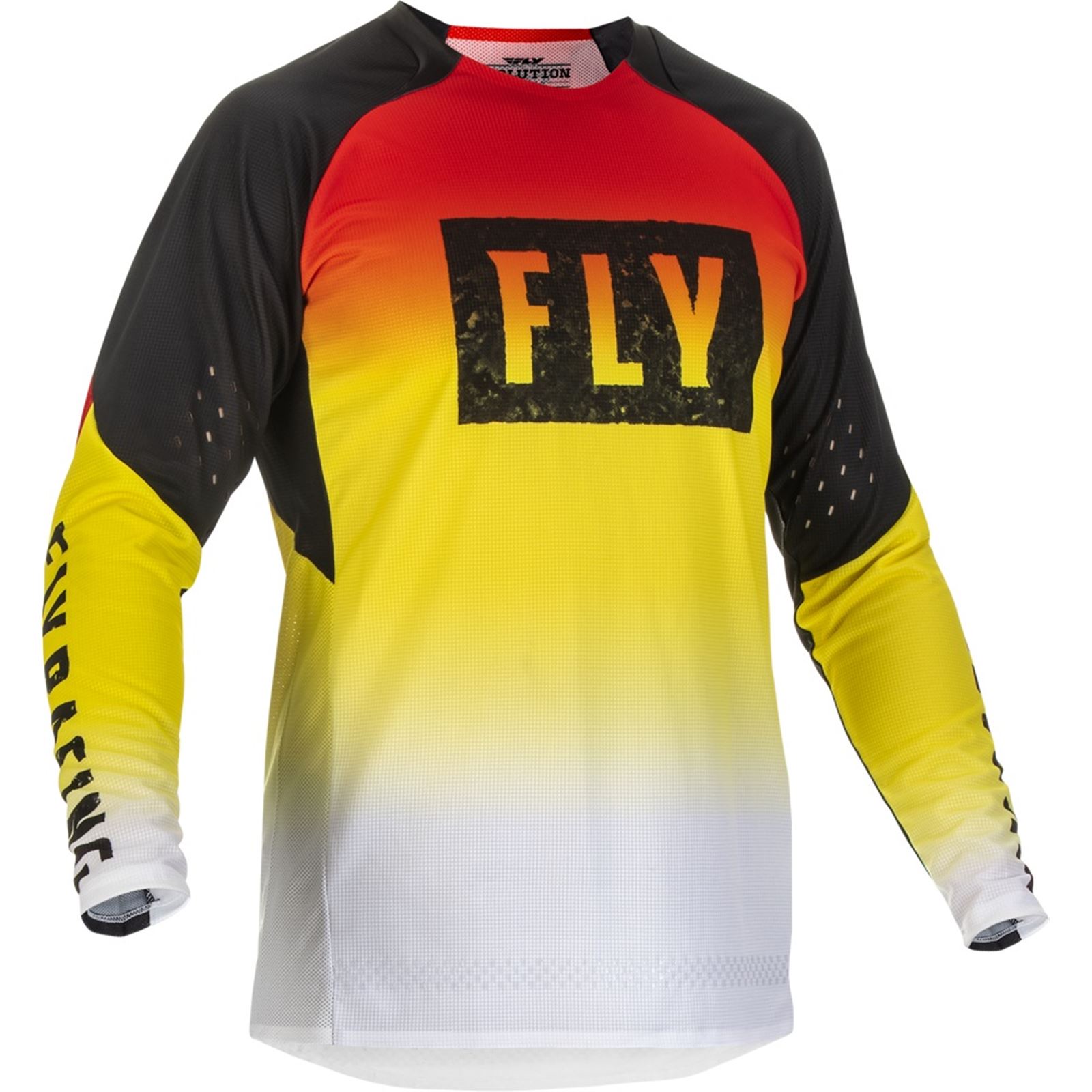 Fly Racing 2022 Adult Evolution DST Jersey (Red/Yellow/Black, Small)
