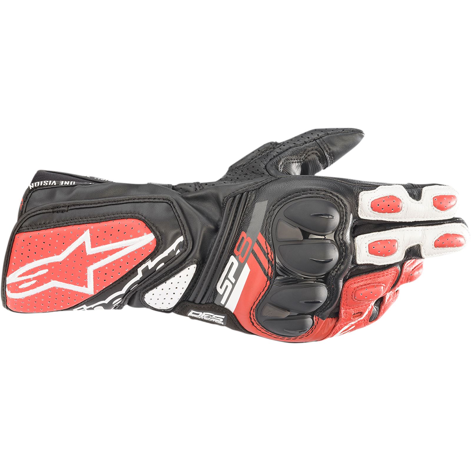 Alpinestars SP-8 V3 Gloves - Black/White/Red - 2XL