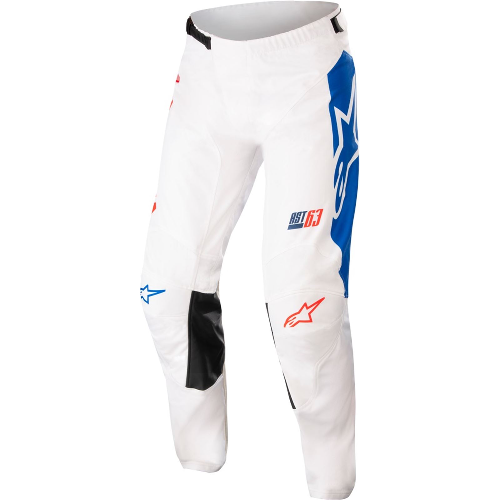 Alpinestars Racer Compass Pants - Off White/Red Flo/Blue - 38