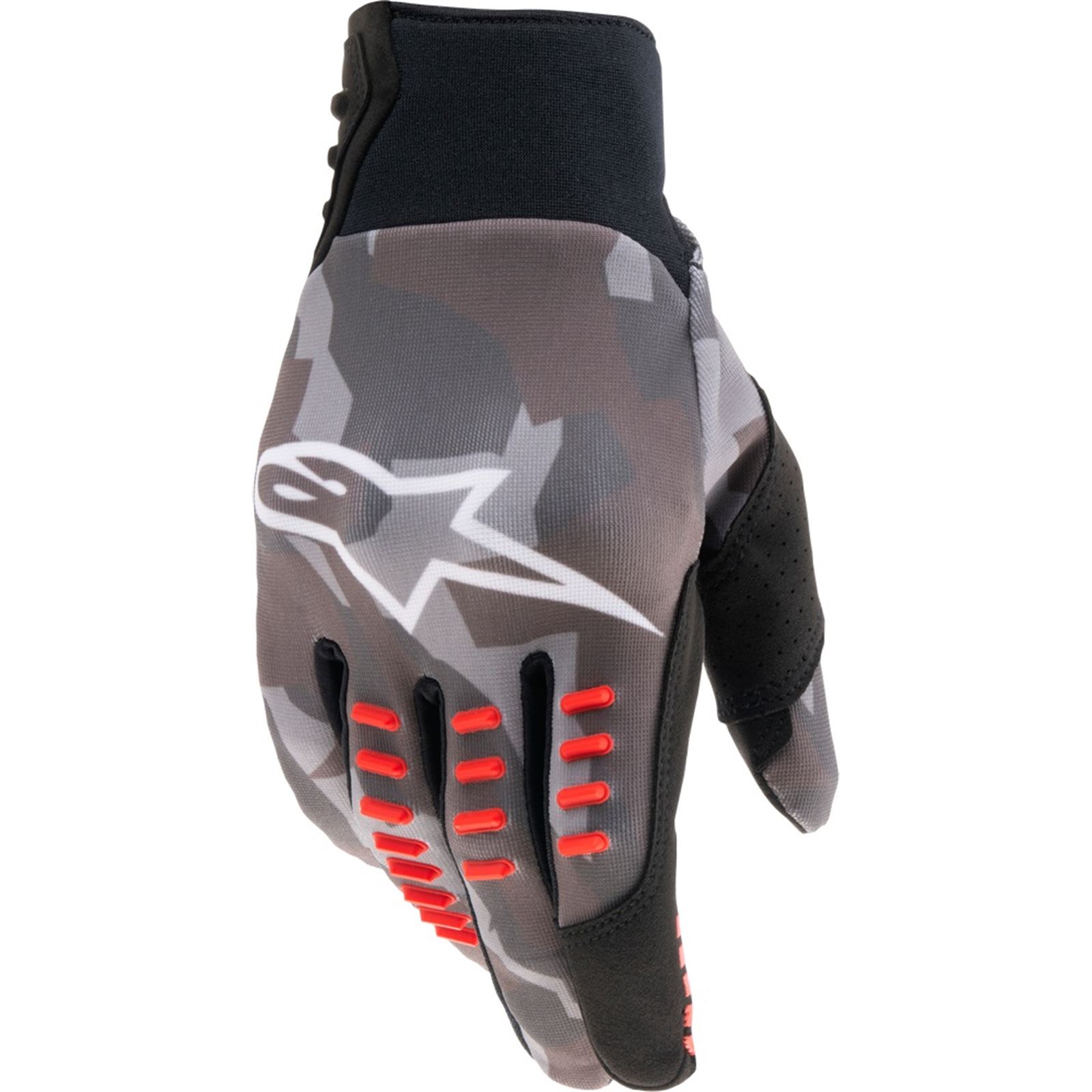 Alpinestars SMX-E Gloves - Gray Camo/Red Flo - 2XL