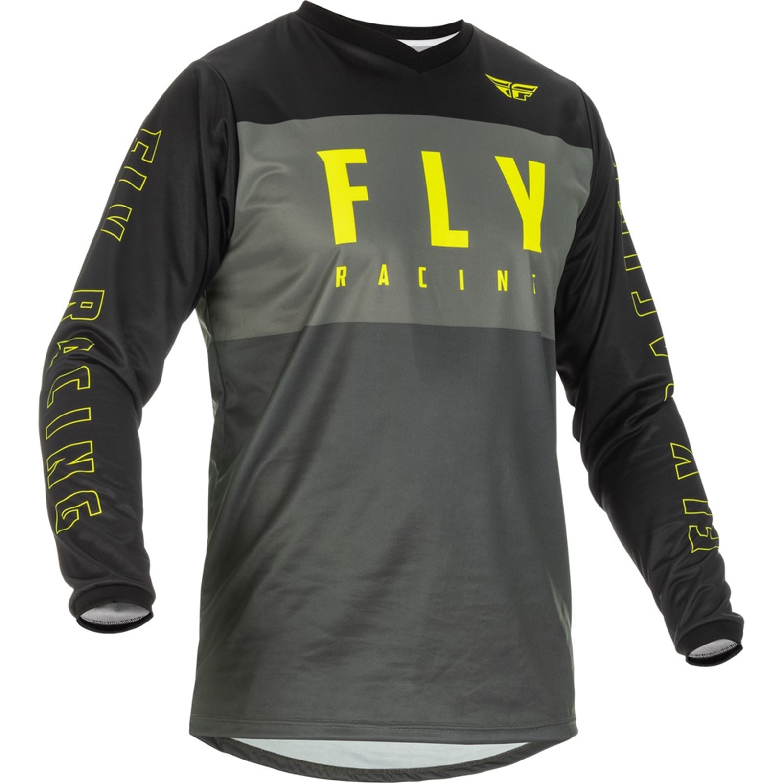 Fly Racing F-16 Jersey - Grey/Black/Hi-Vis - Large