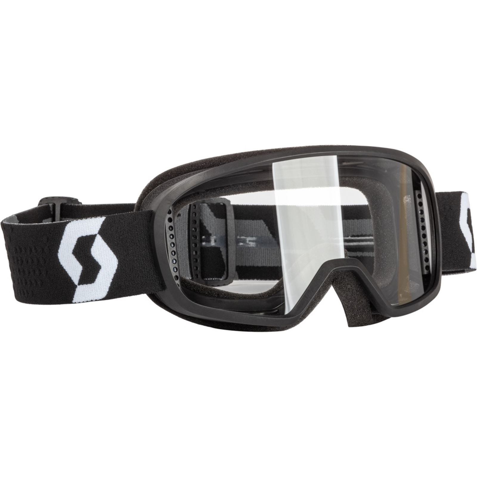 Scott Youth Buzz MX Goggles - Black/Grey with Clear Lens
