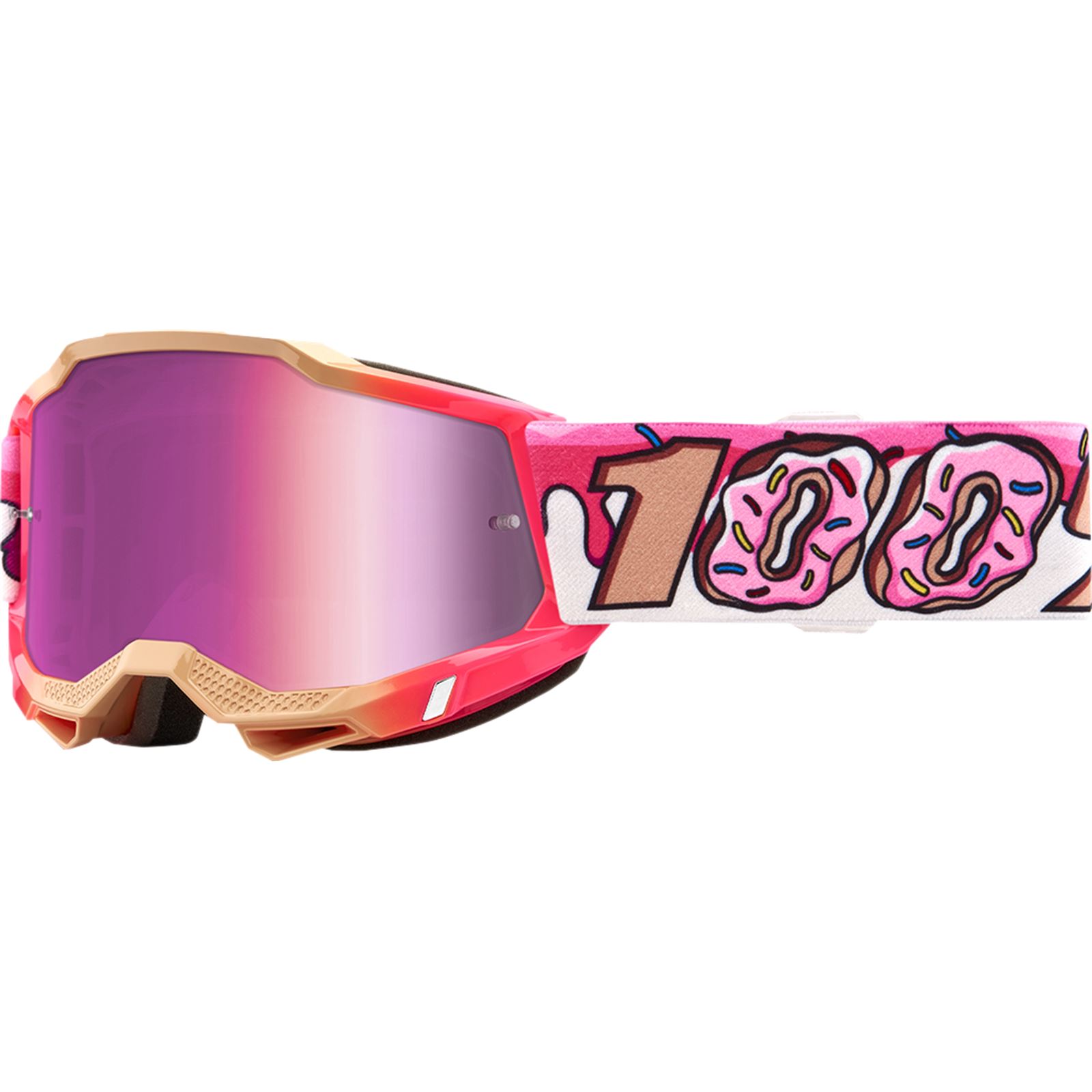 100% Accuri Jr. 2 Goggle Donut with Pink Mirror Lens