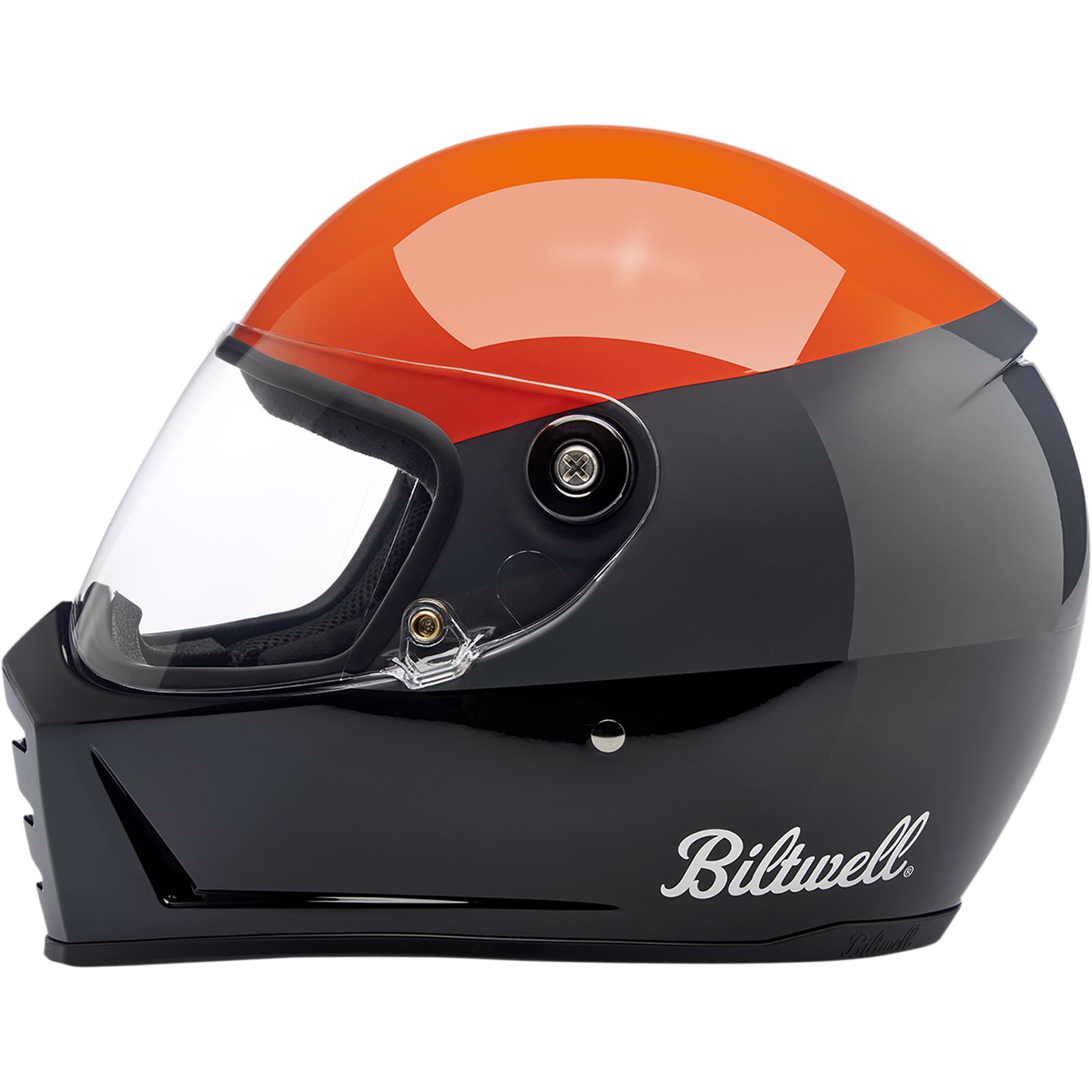 Biltwell Inc. Lane Splitter Helmet - Gloss Podium Orange/Gray