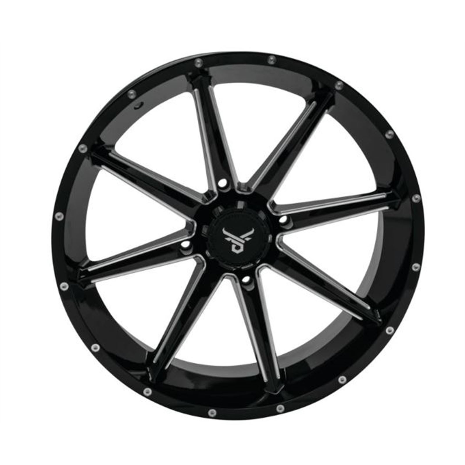 Quadboss Slicer Wheel 20x7, 4/137, 4+3, Gloss Black/Machined