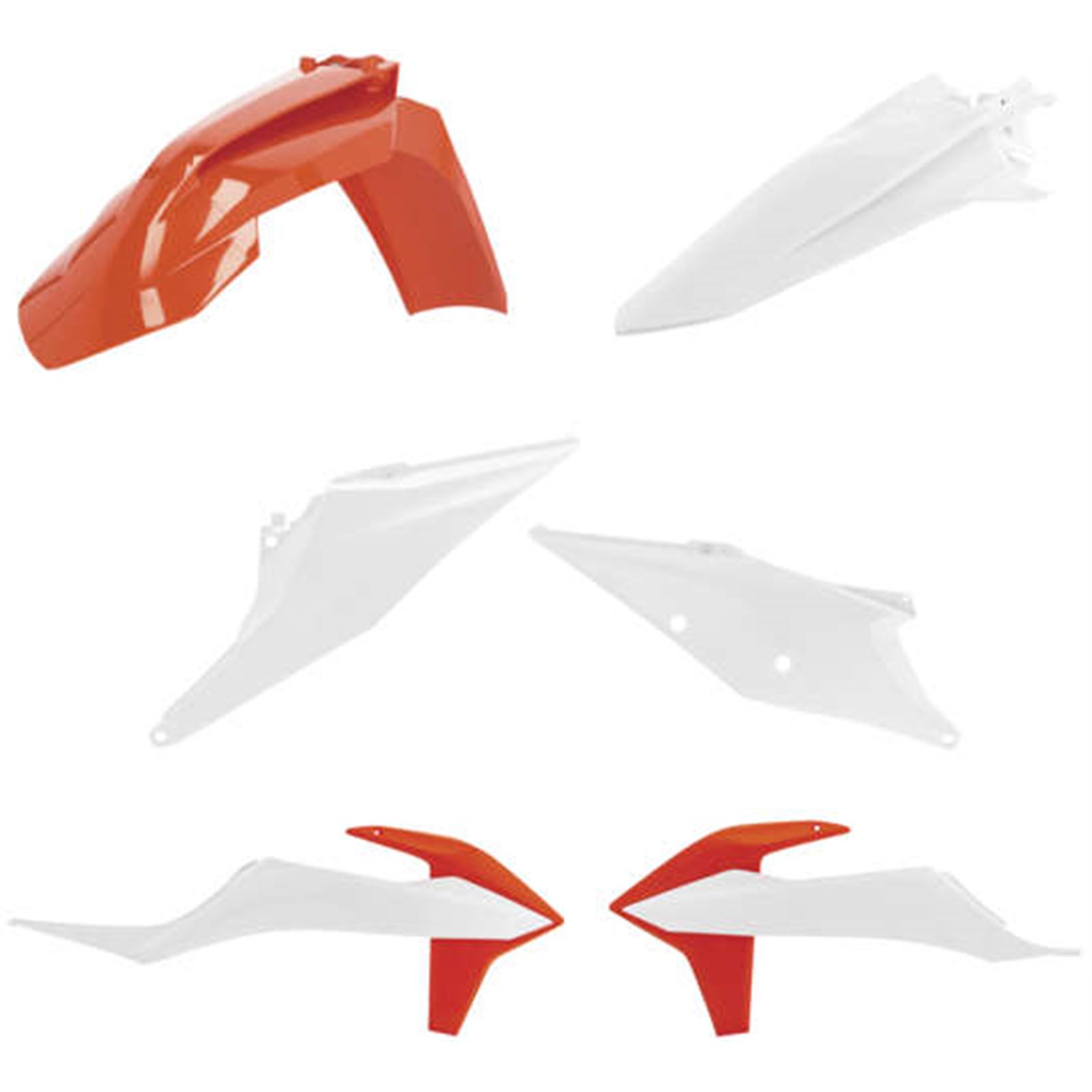 Acerbis Standard Replacement Body Kit for KTM - White/Orange
