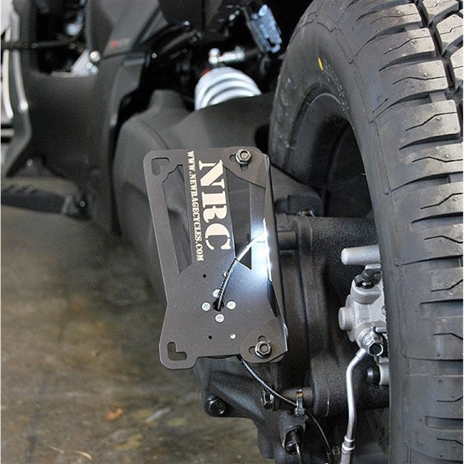 New Rage Cycle Fender Eliminator Side Mount License Plate for CanAm