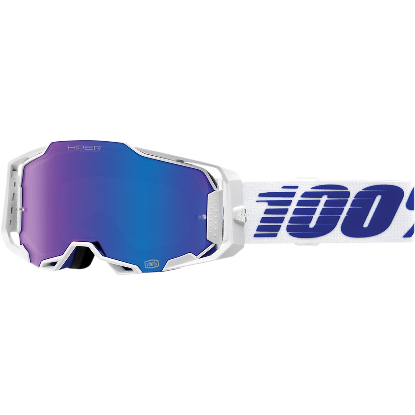 GOGGLE SHOP TEAR OFF LENS TO FIT 100% MOTOCROSS GOGGLES MIRROR BLUE 