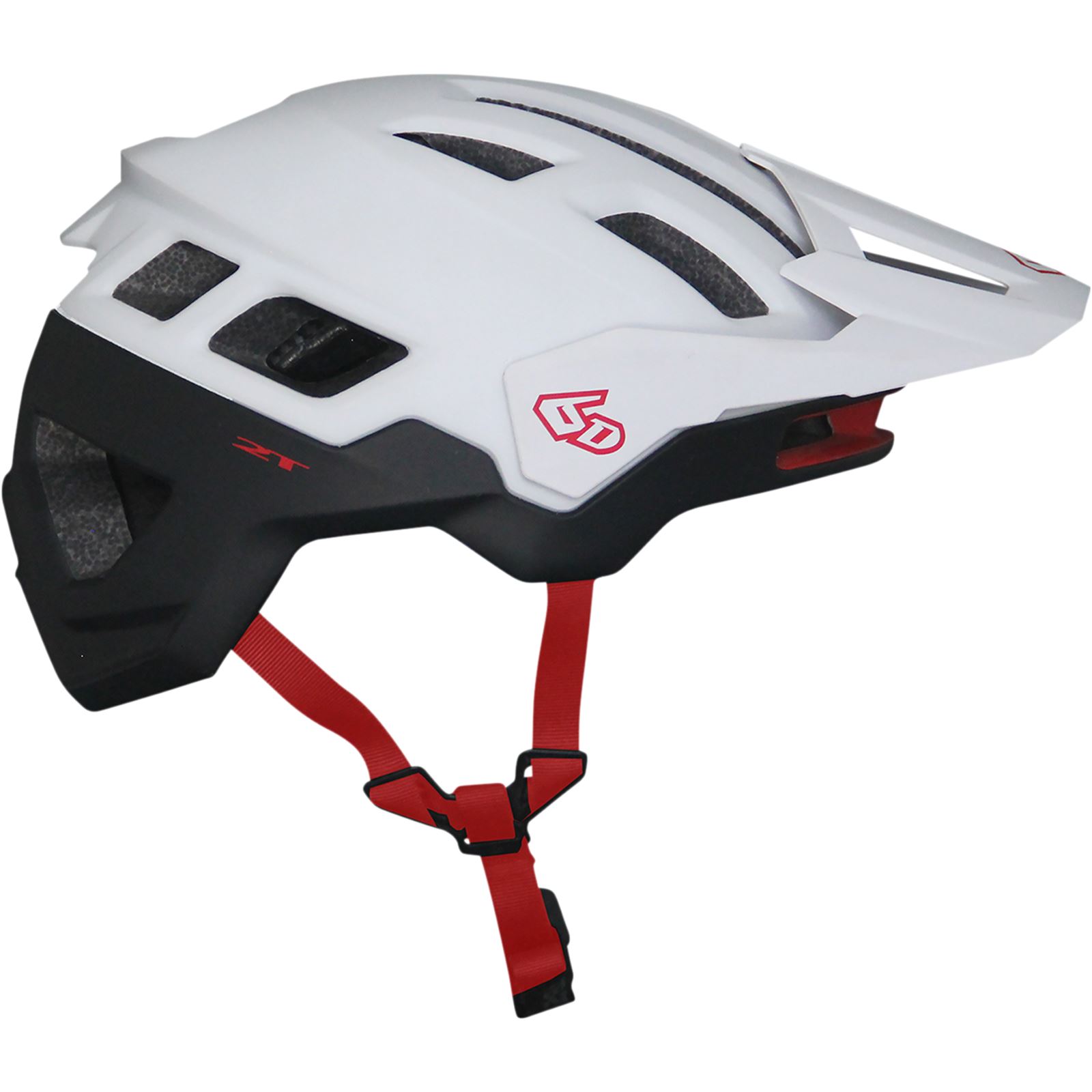 6D ATB-2T Accent Trail MTB Mountain Bike Helmet White/Black MD/LG
