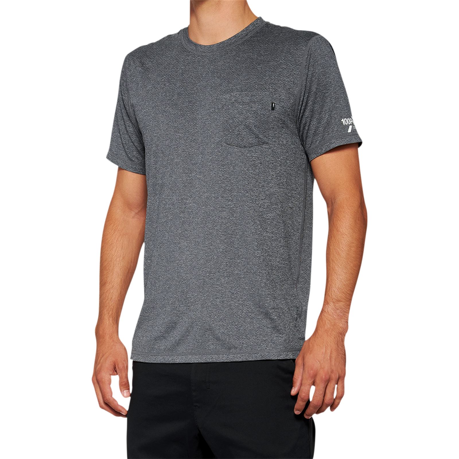 100% Mission Athletic T-Shirt - Charcoal - Large