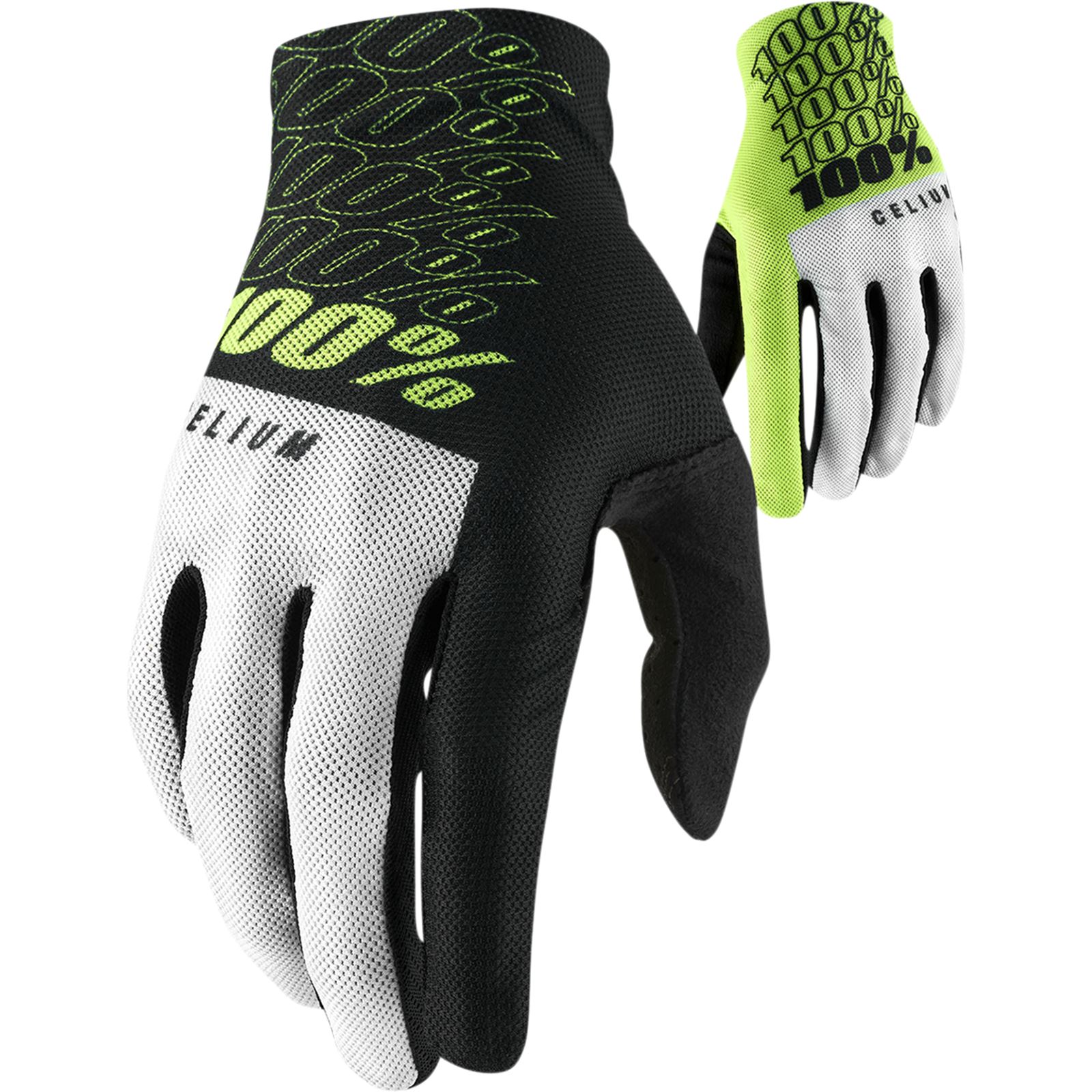 100% Celium Gloves - Fluorescent Yellow - 2XL